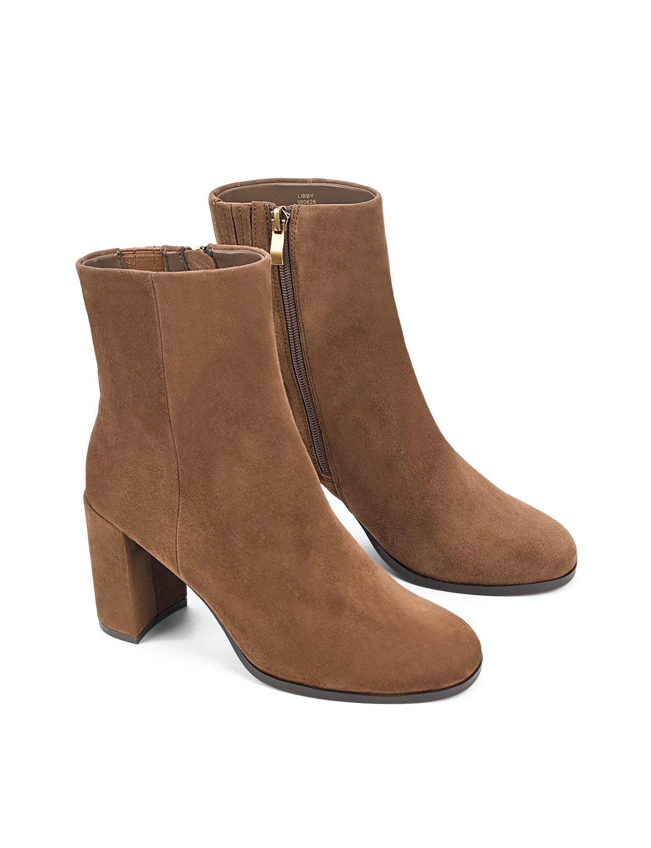 Libby Ankle Boots - Toffee Brown Suede - Image 3