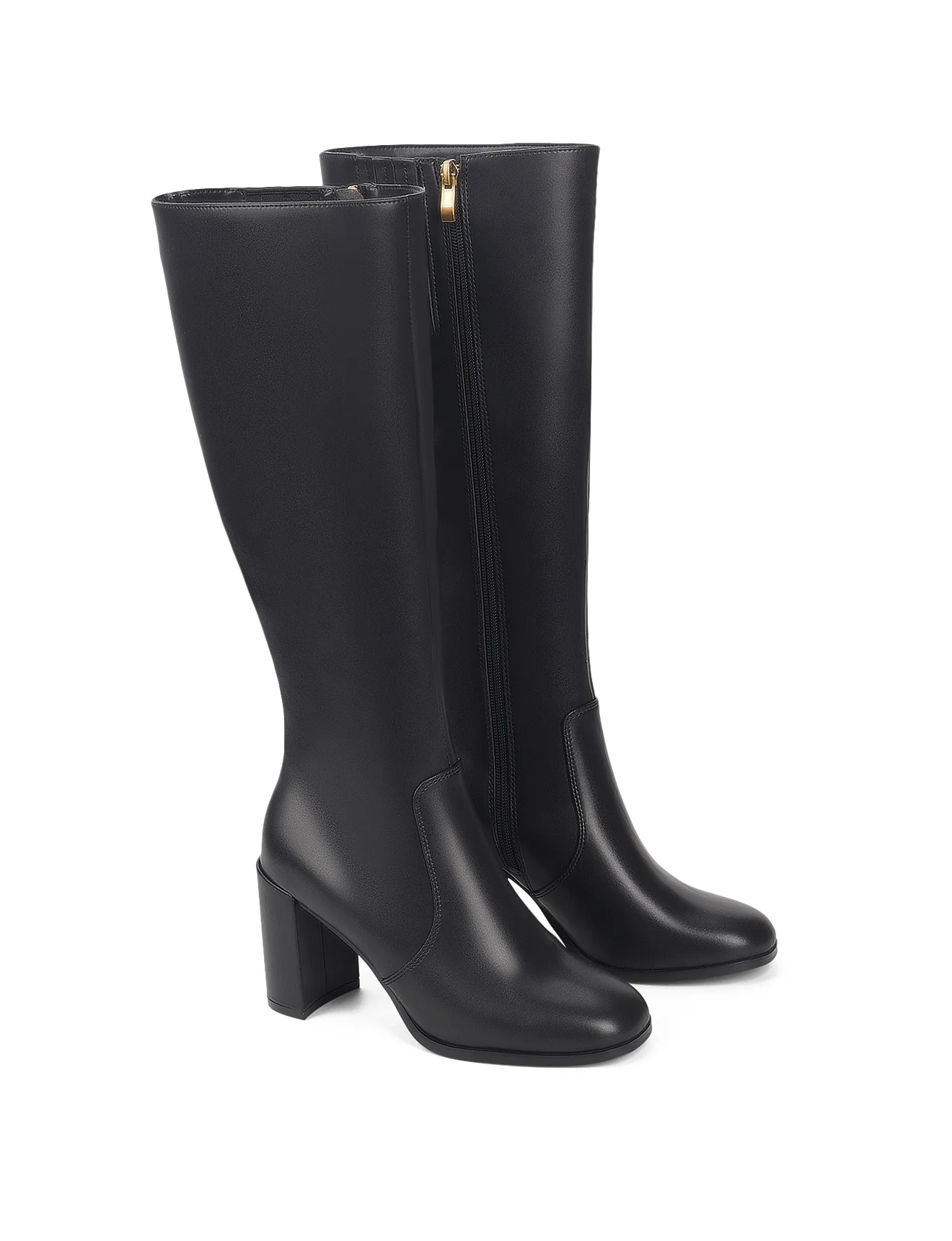Lily Long Boots - Black Leather - Image 3