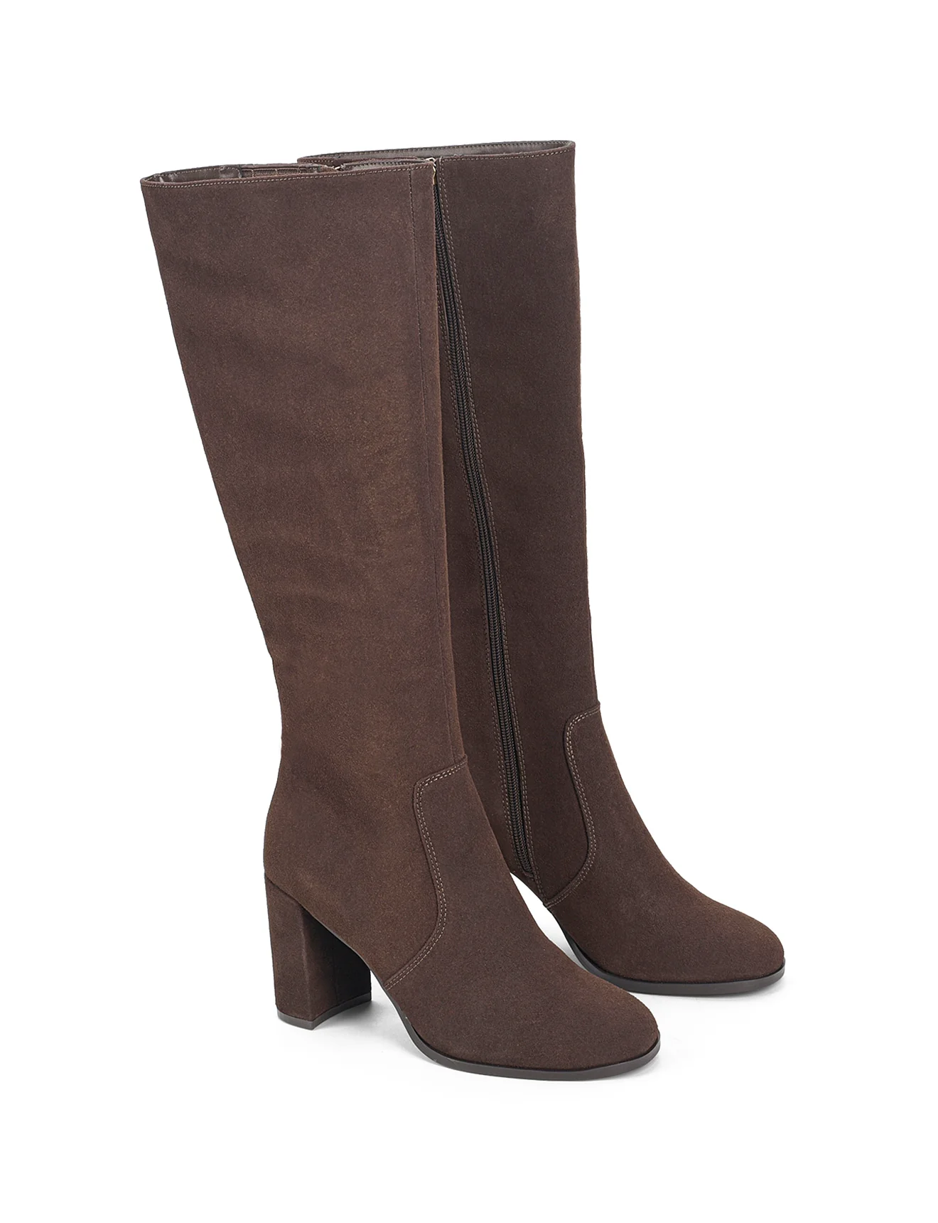 Lily Long Boots - Chocolate Brown Suede - Image 3