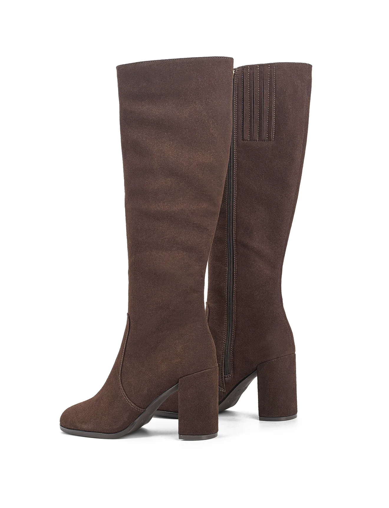 Lily Long Boots - Chocolate Brown Suede - Image 4