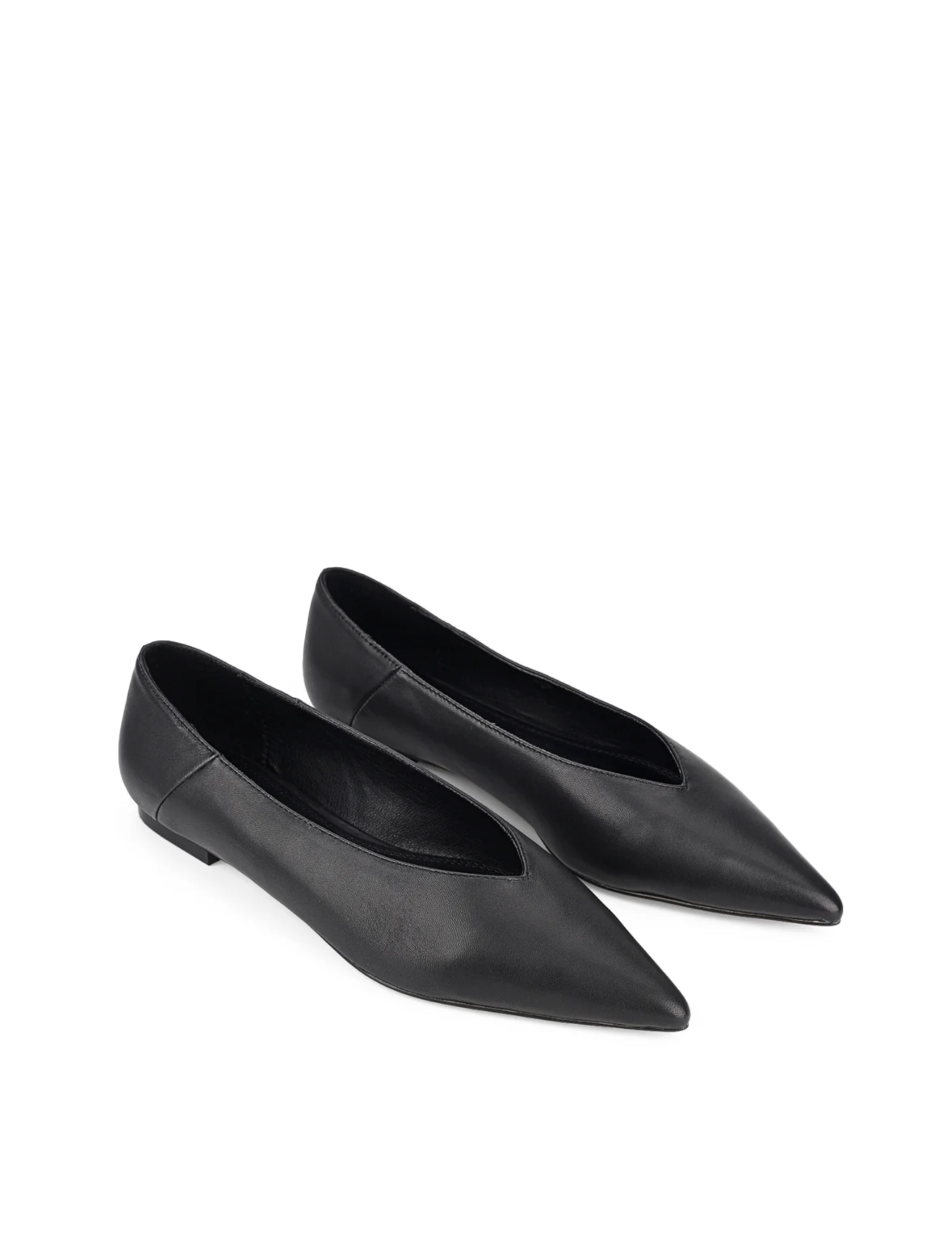 Locke Flat Pumps - Black Leather - Image 4
