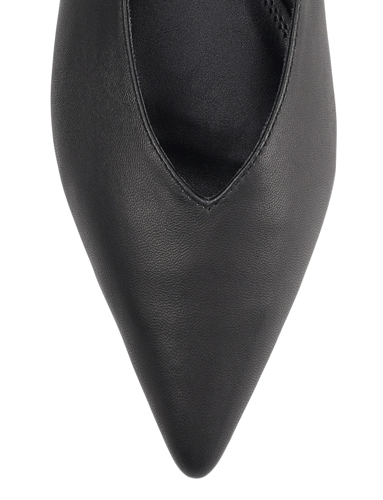 Locke Flat Pumps - Black Leather - Image 6