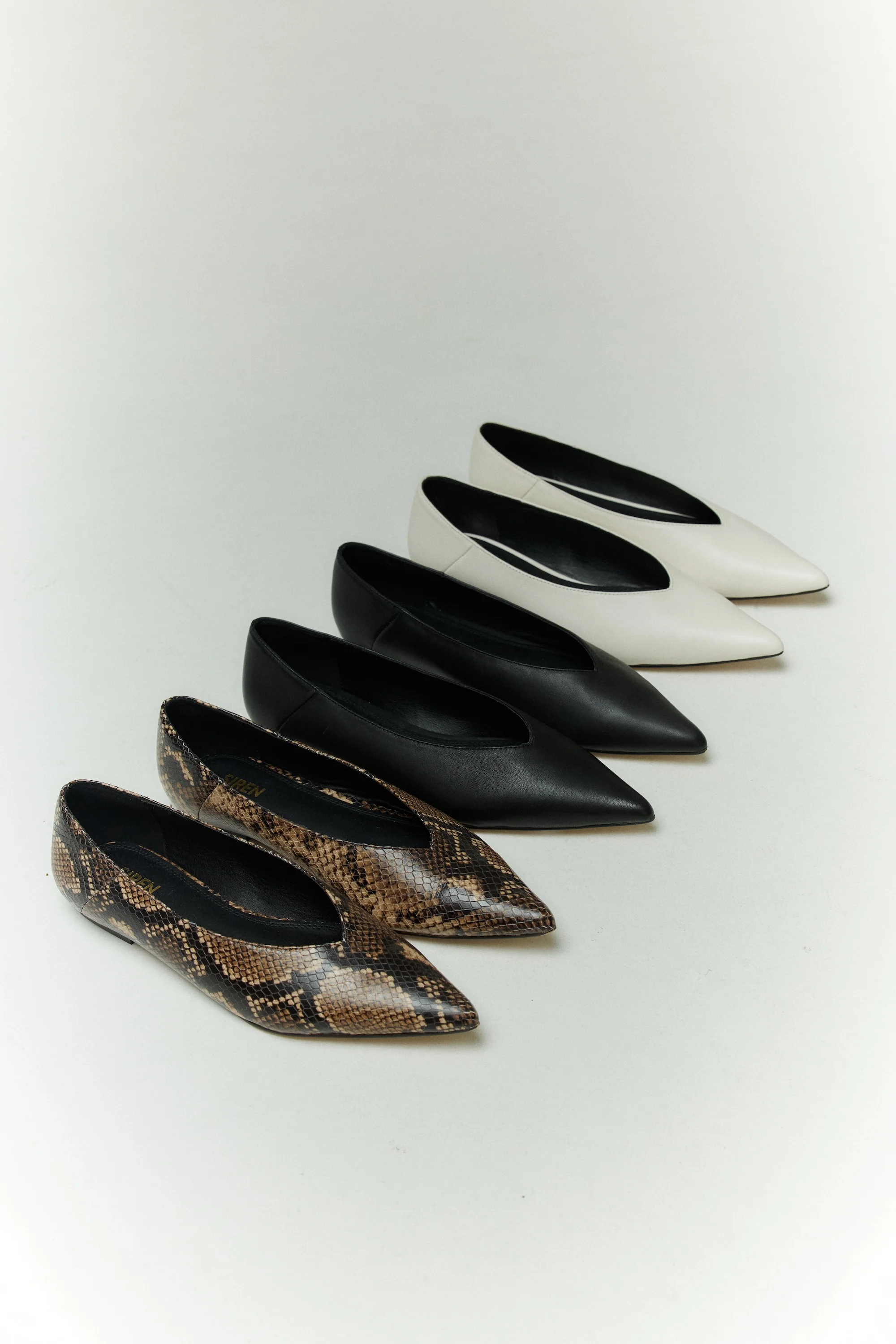 Locke Flat Pumps - Black Leather - Image 7