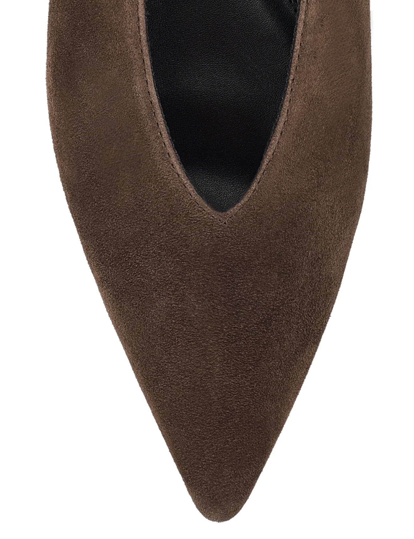 Locke Flat Pumps - Chocolate Brown Suede - Image 4