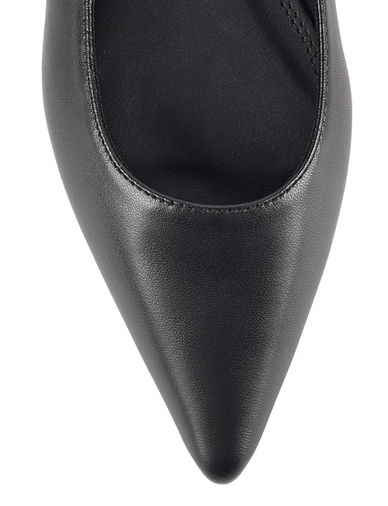 Lola Sling Back Flats - Black Leather - Image 5