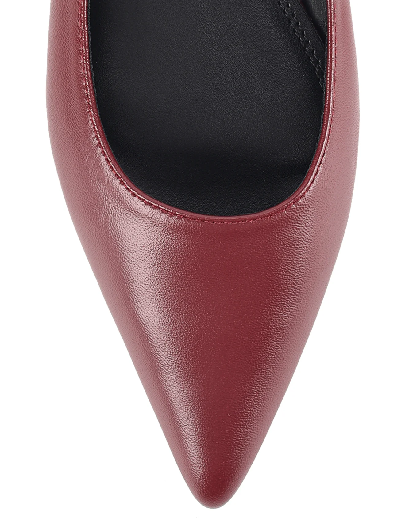 Lola Sling Back Flats - Wine Leather - Image 5