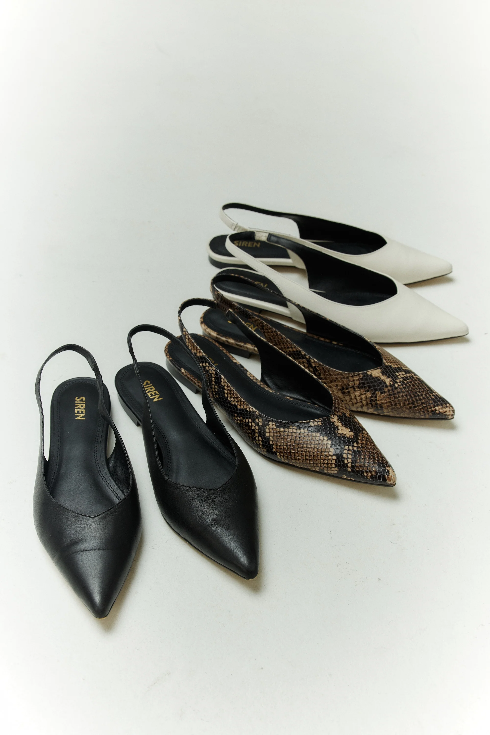 Lorie Slingback Flats - Brown Snake Leather - Image 3