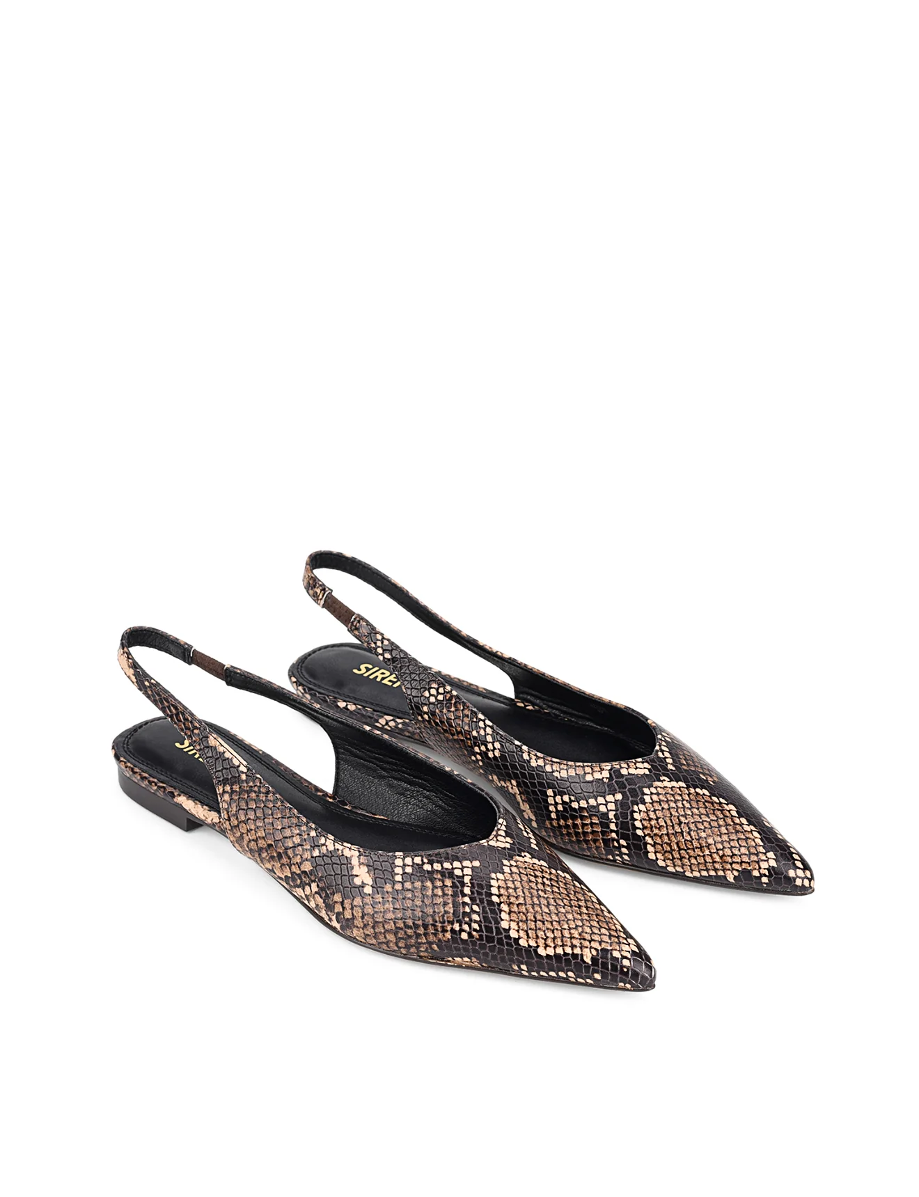 Lorie Slingback Flats - Brown Snake Leather - Image 4