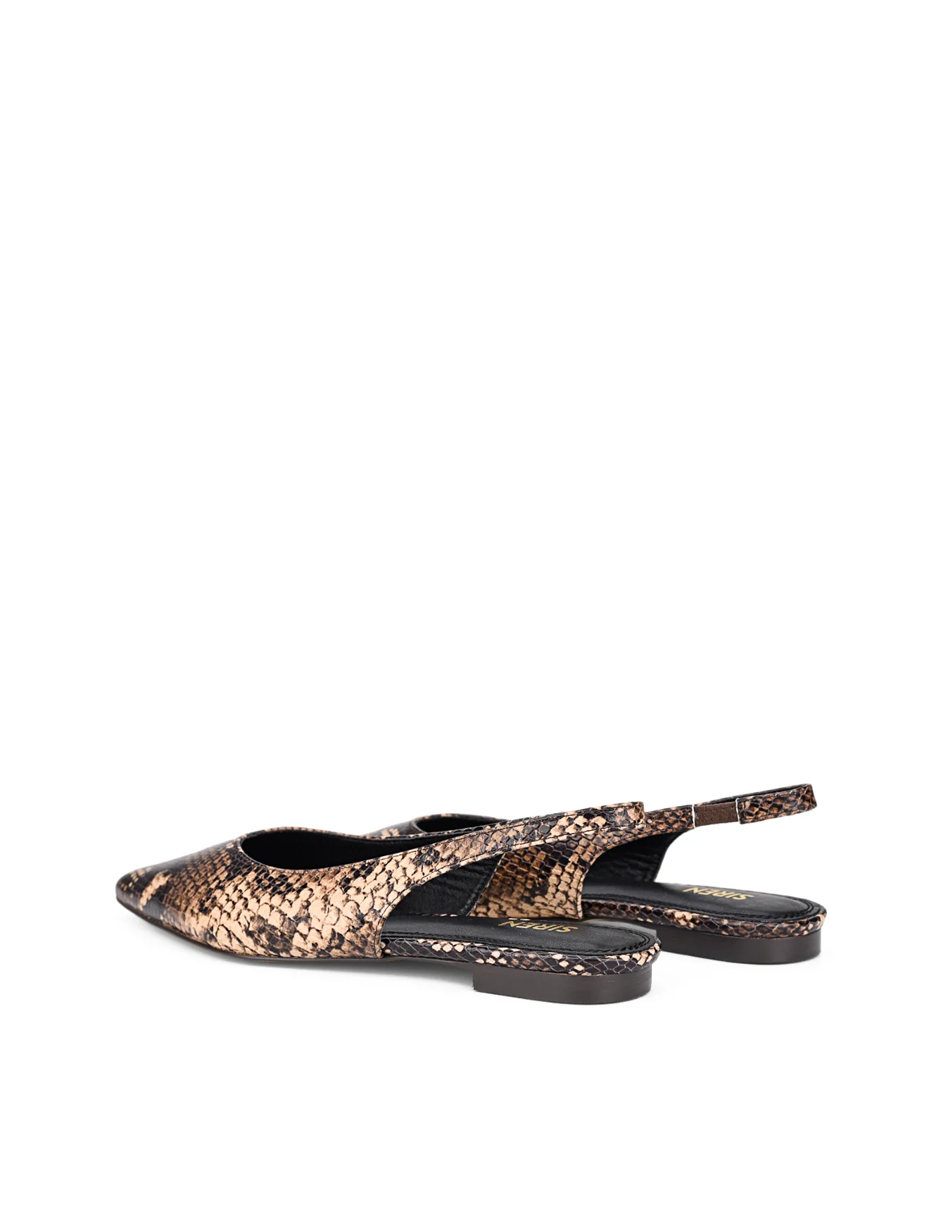 Lorie Slingback Flats - Brown Snake Leather - Image 5