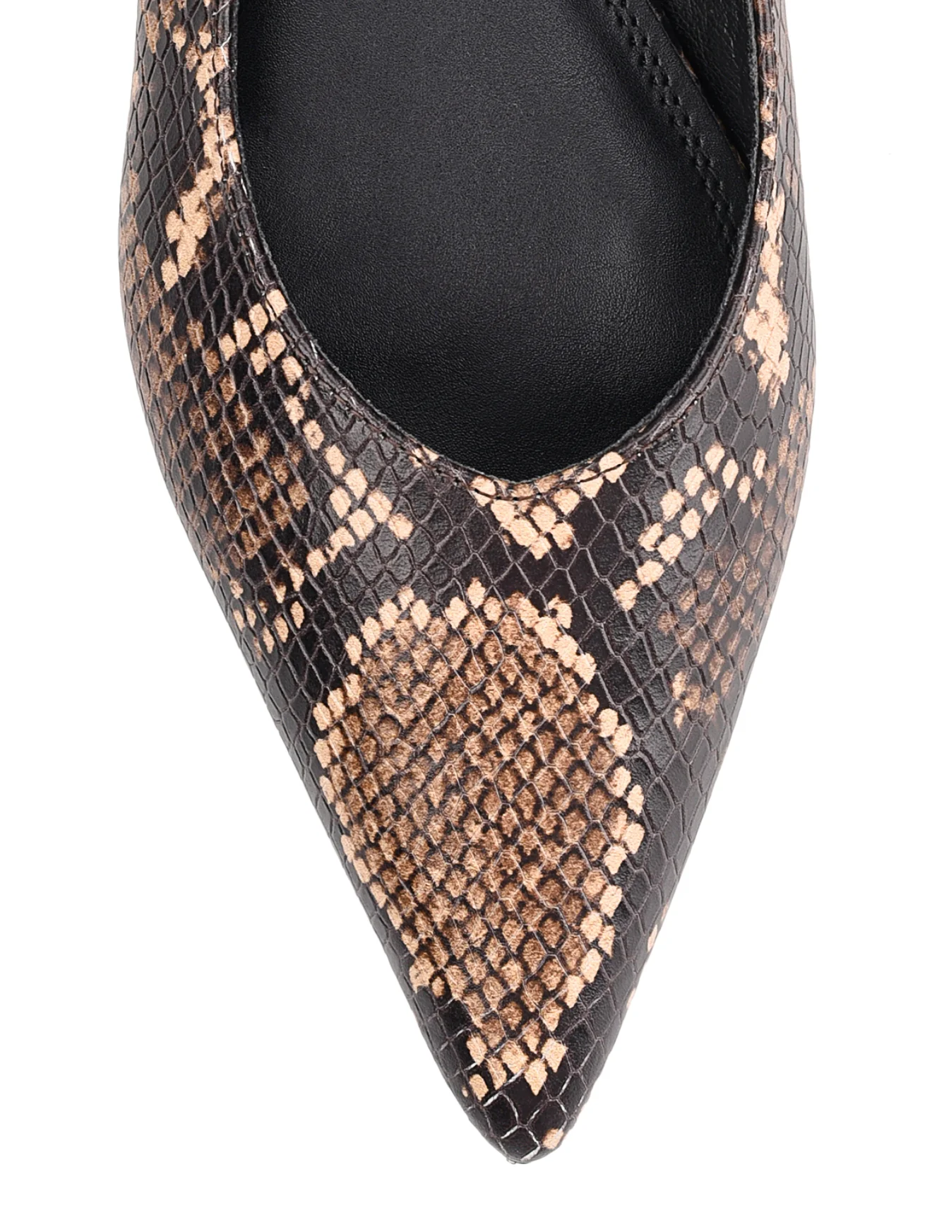Lorie Slingback Flats - Brown Snake Leather - Image 6