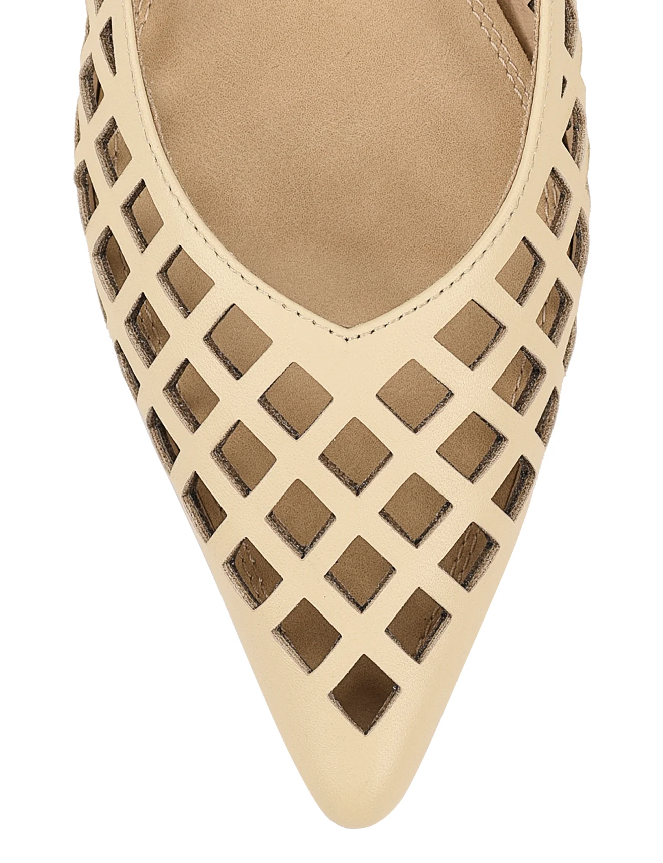 Lottie Sling Back Flats - Custard Yellow Leather - Image 4