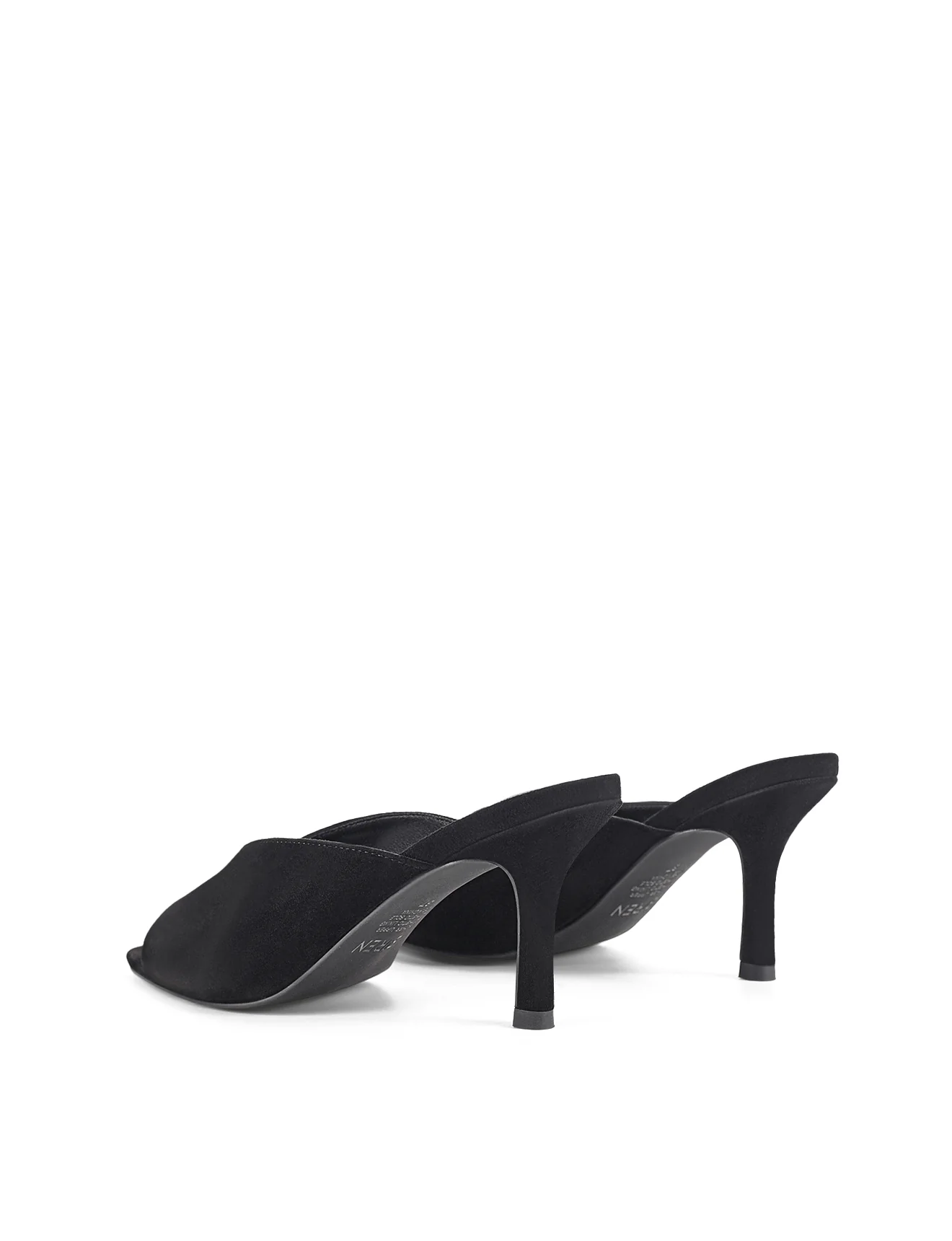 Mabel Point Toe Mules - Black Suede - Image 3