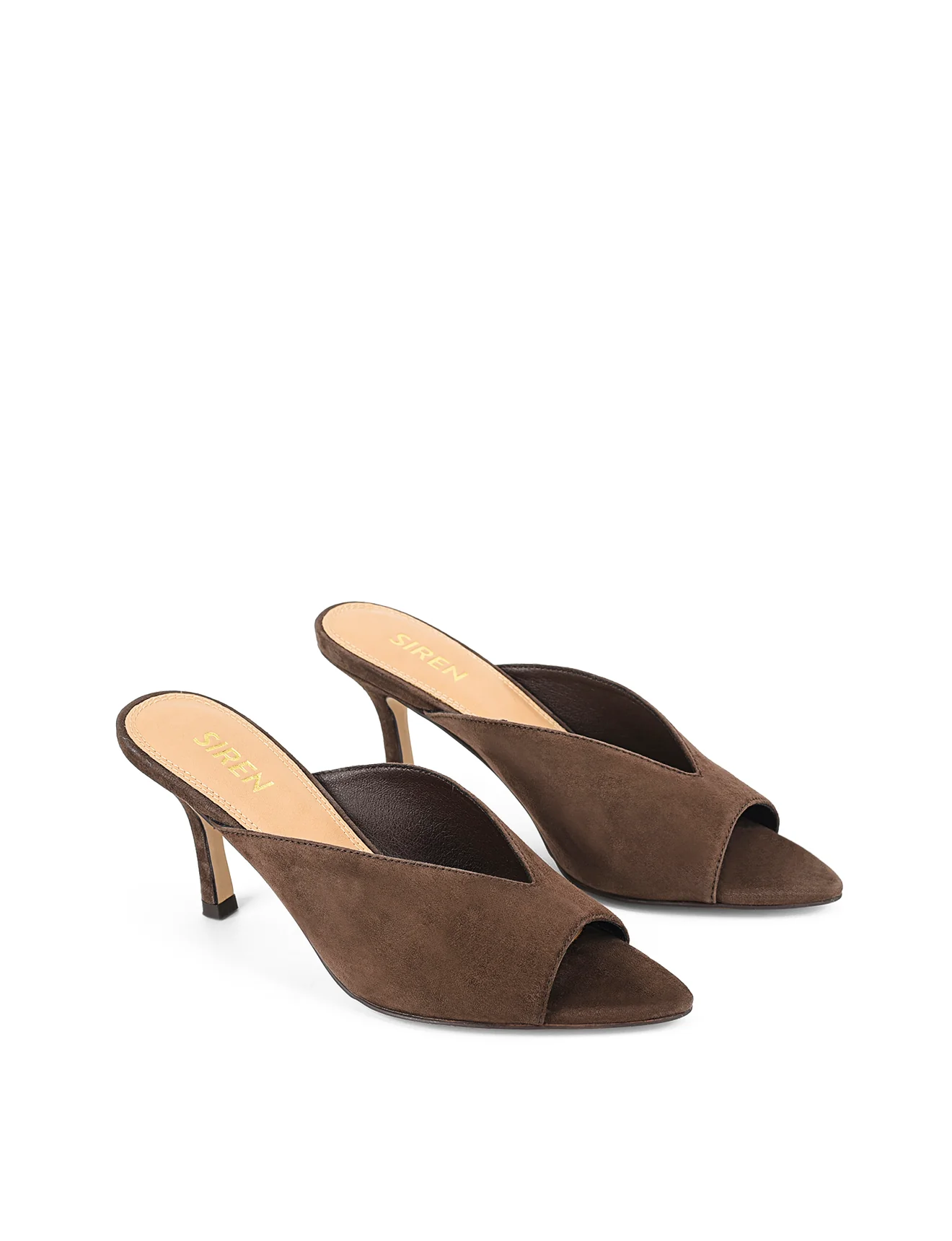 Mabel Point Toe Mules - Chocolate Brown Suede - Image 5