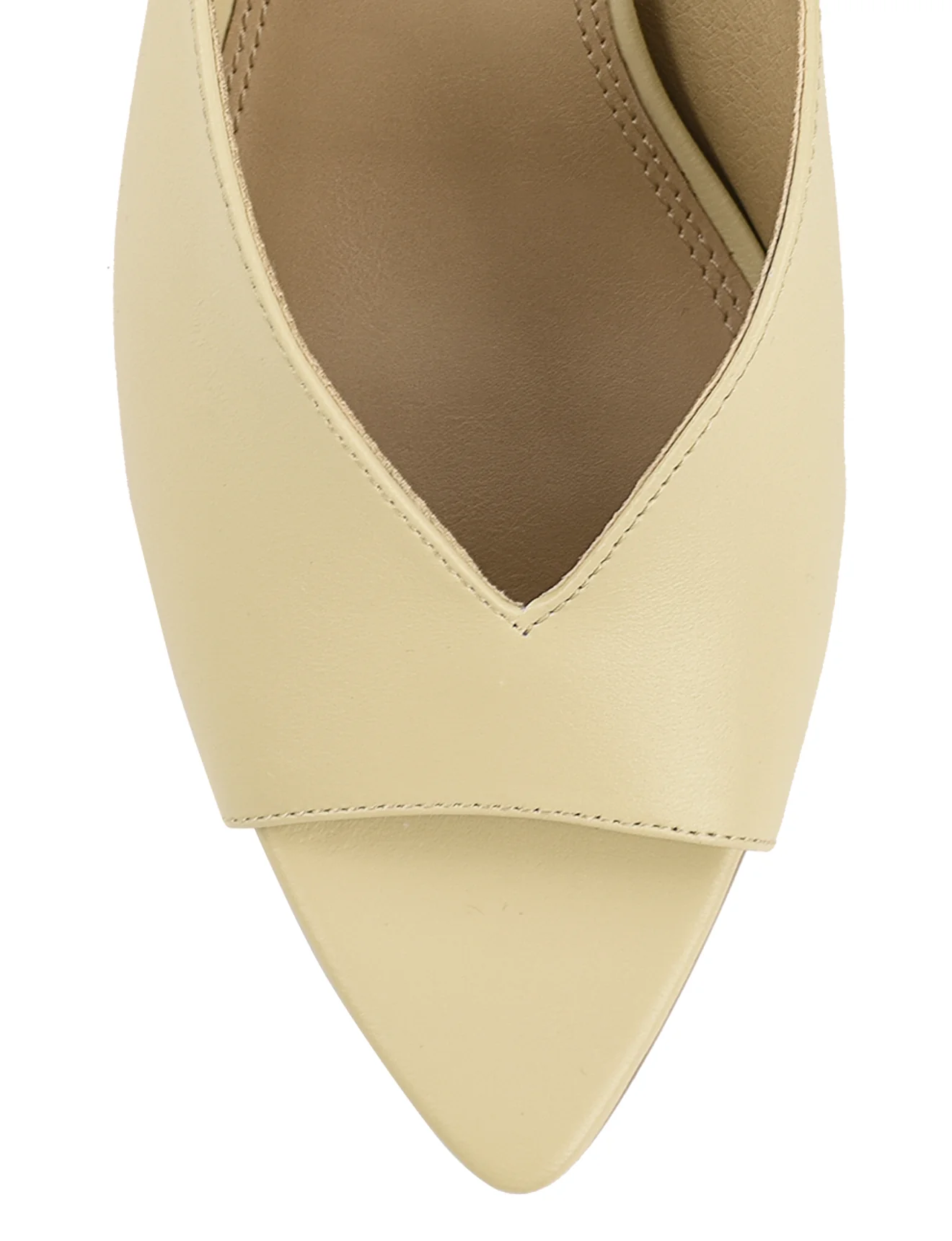 Mabel Point Toe Mules - Custard Yellow Leather - Image 5