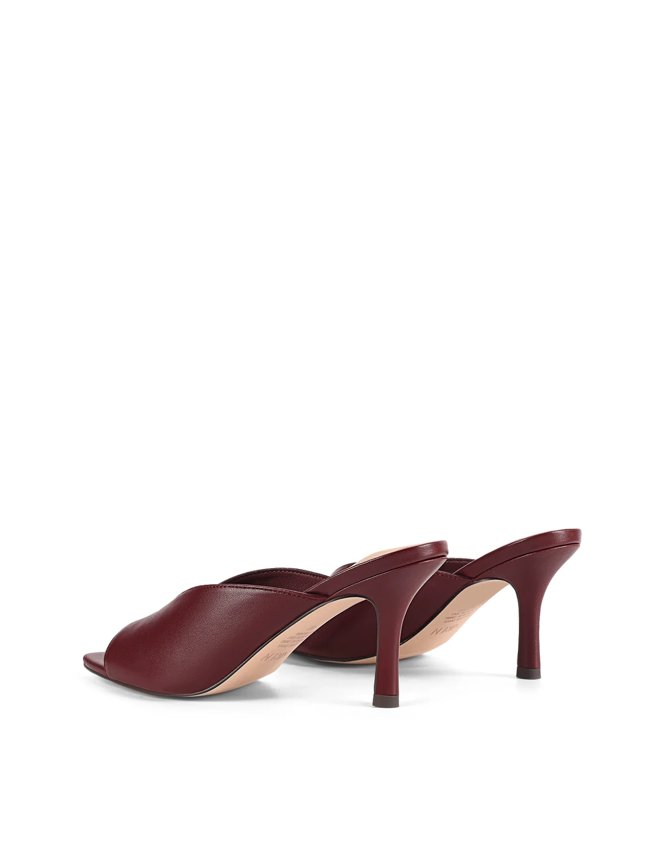 Mabel Point Toe Mules - Wine Leather - Image 3