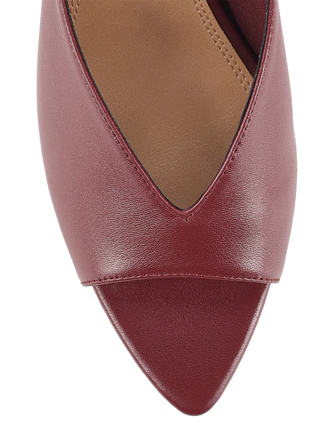 Mabel Point Toe Mules - Wine Leather - Image 4
