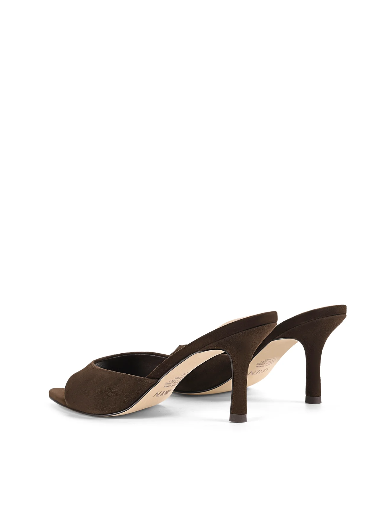 Margot Point Toe Mules - Chocolate Brown Suede - Image 4