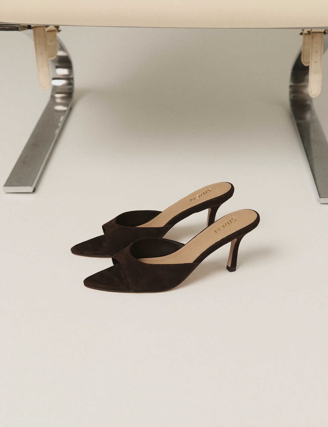 Margot Point Toe Mules - Chocolate Brown Suede - Image 6