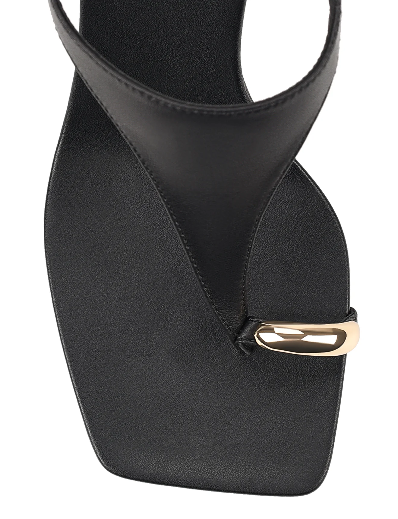 Melbourne Strappy Wedges - Black Leather - Image 6