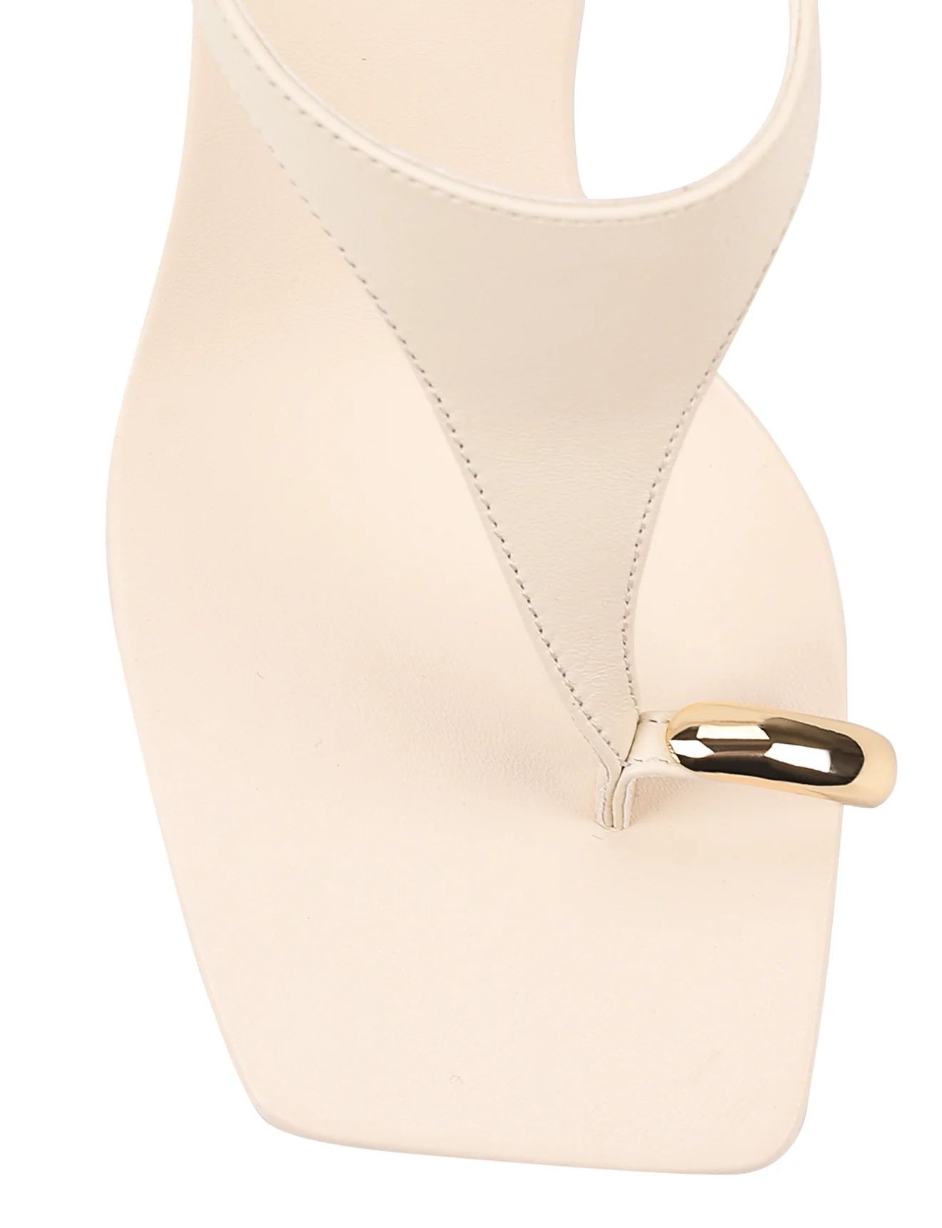 Melbourne Strappy Wedges - Cream White Leather - Image 4