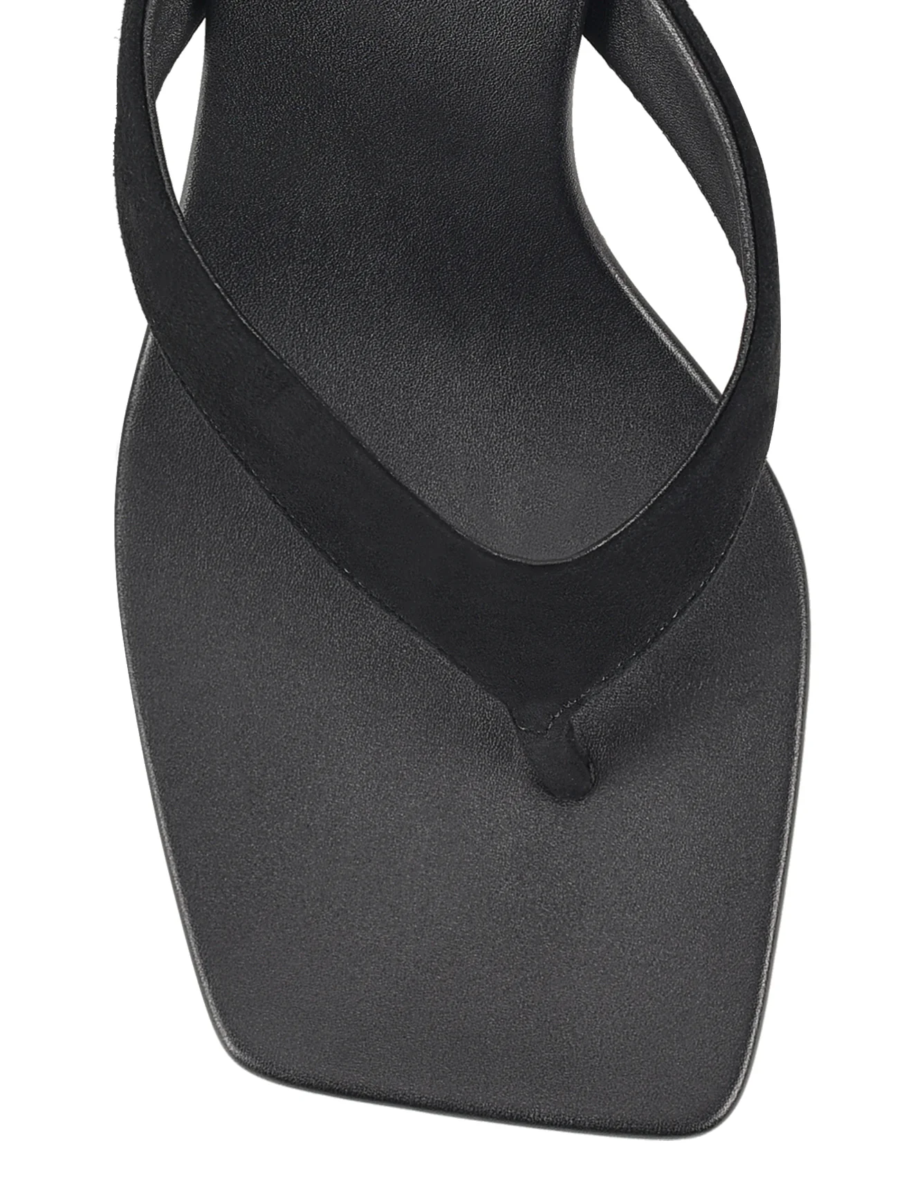 Melrose Thong Wedges - Black Suede - Image 6