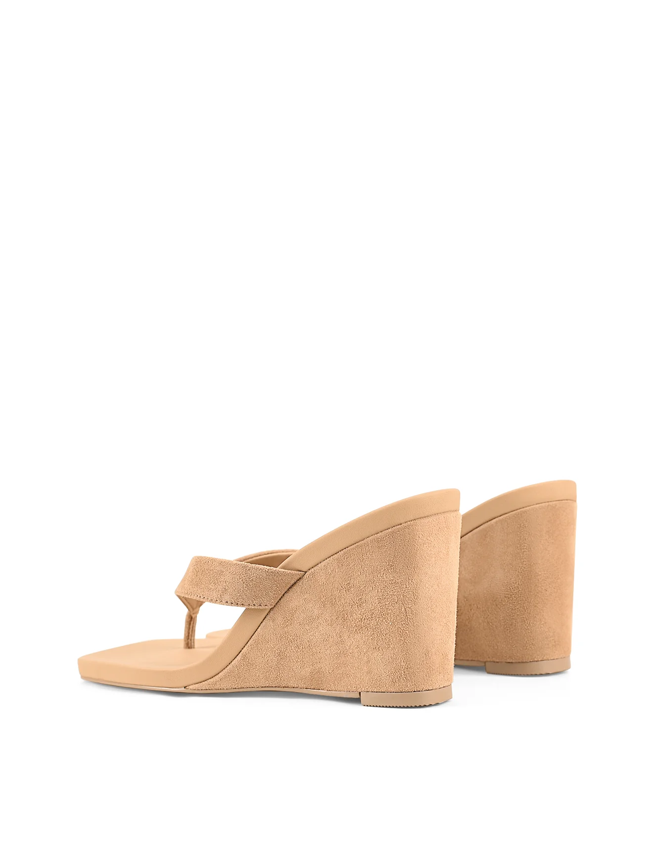Melrose Thong Wedges - Camel Tan Suede - Image 5