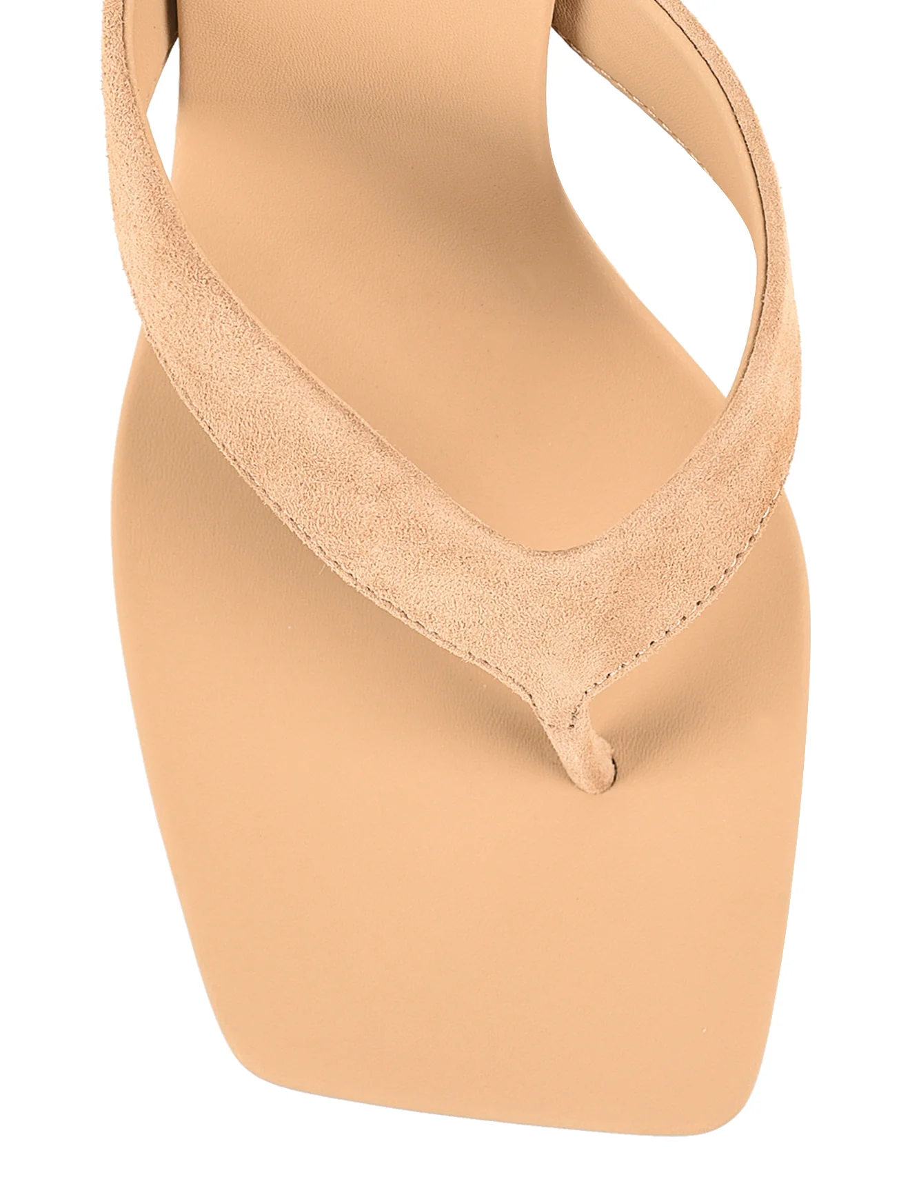 Melrose Thong Wedges - Camel Tan Suede - Image 6