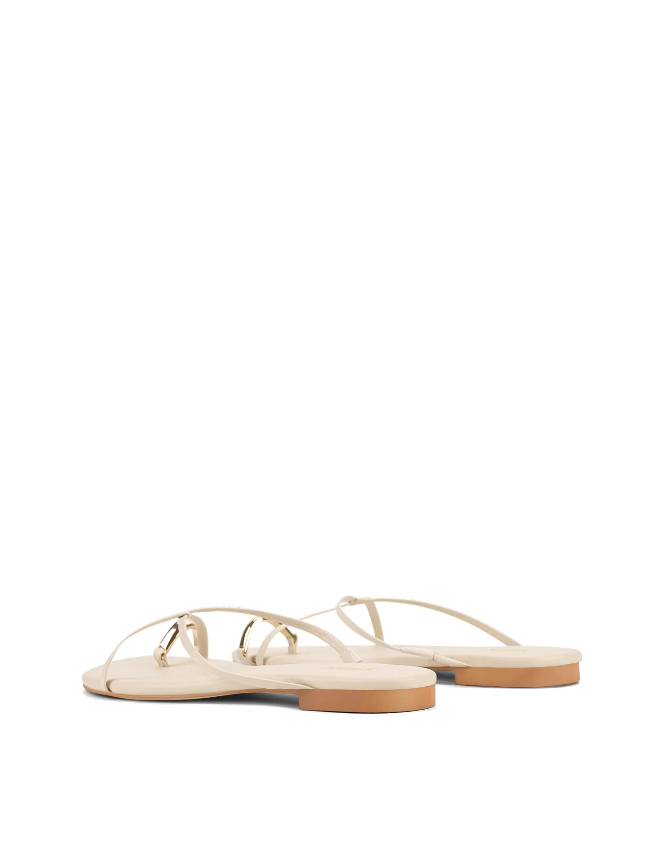 Mikki Flat Strappy Sandals - Bone Leather - Image 4