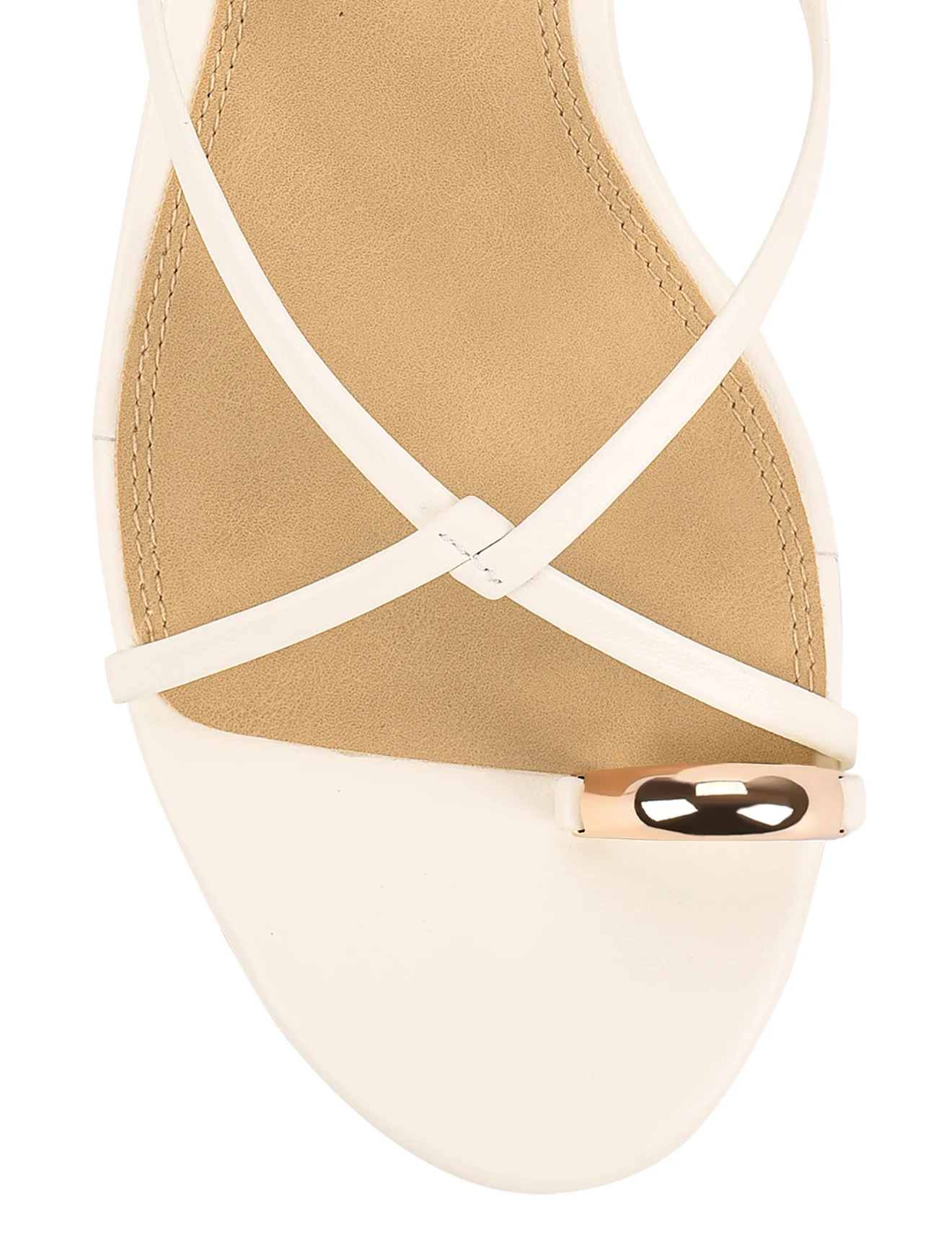 Mikki Flat Strappy Sandals - Bone Leather - Image 5