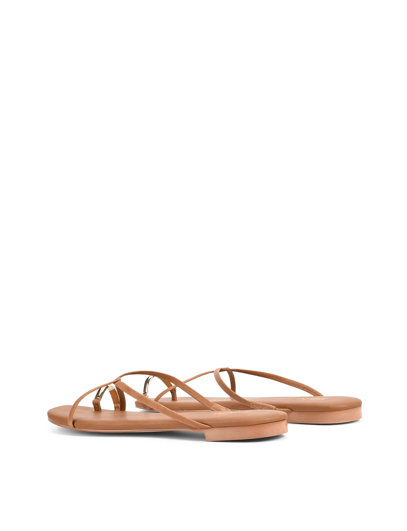 Mikki Flat Strappy Sandals - Tan Leather - Image 9