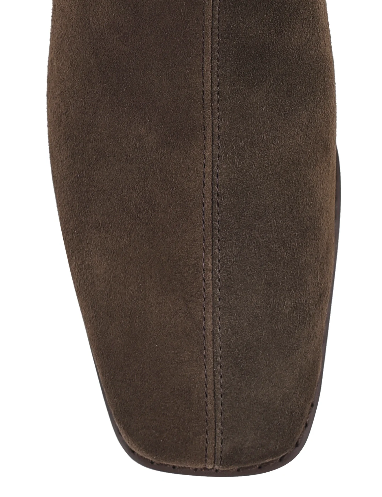Noelle Block Heel Ankle Boots - Chocolate Brown Stretch Suede - Image 5