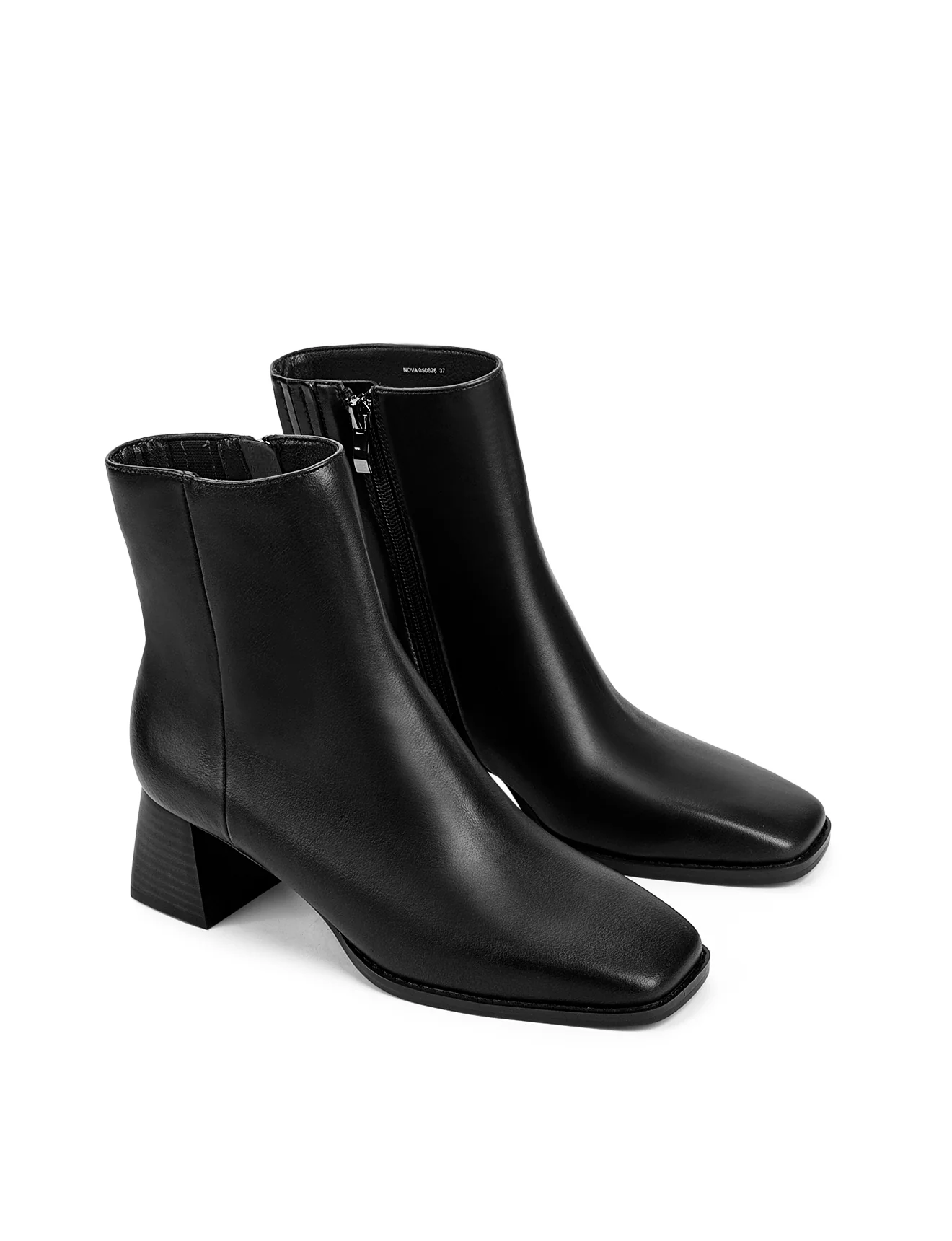 Nova Ankle Boots - Black Vintage Leather - Image 3