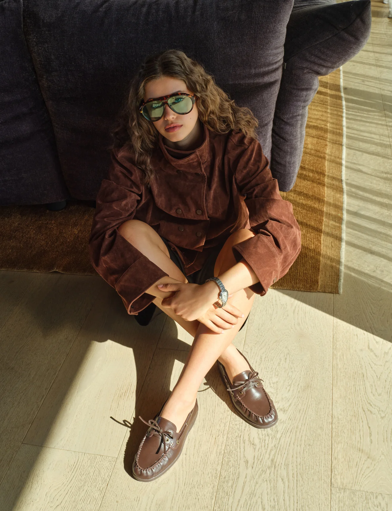 Paloma Boat Shoes - Chocolate Brown Leather - Image 6