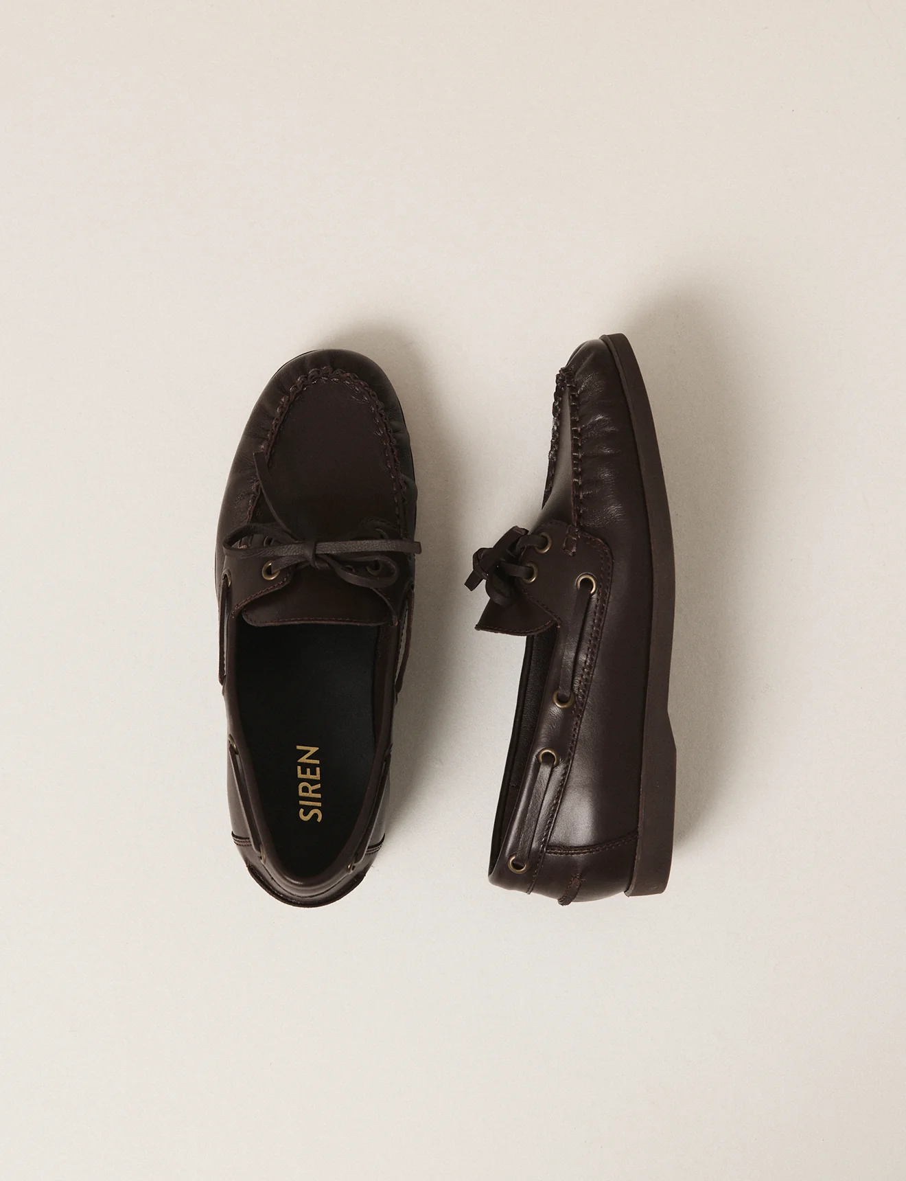 Paloma Boat Shoes - Chocolate Brown Leather - Image 9