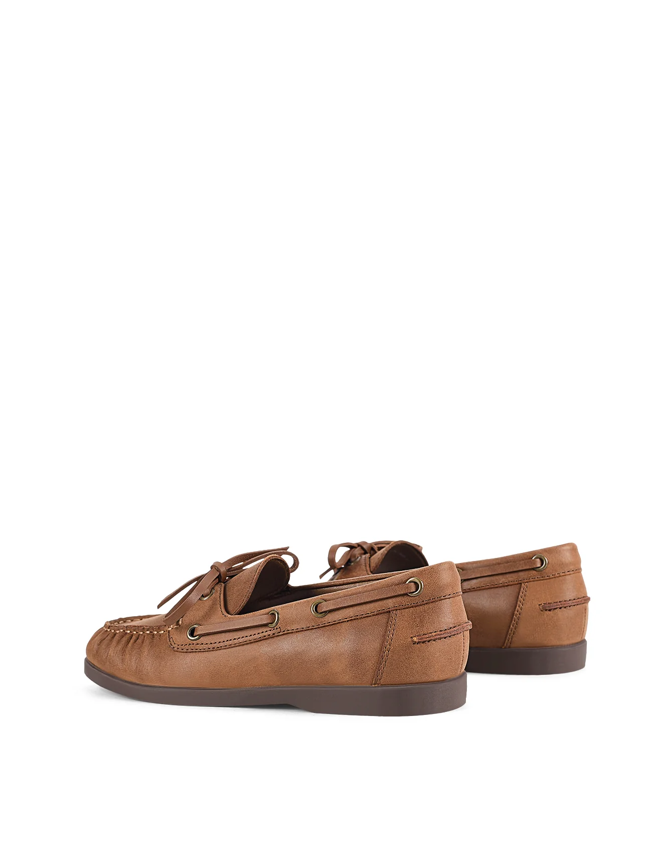 Paloma Boat Shoes - Tan Oiled Leather - Image 4