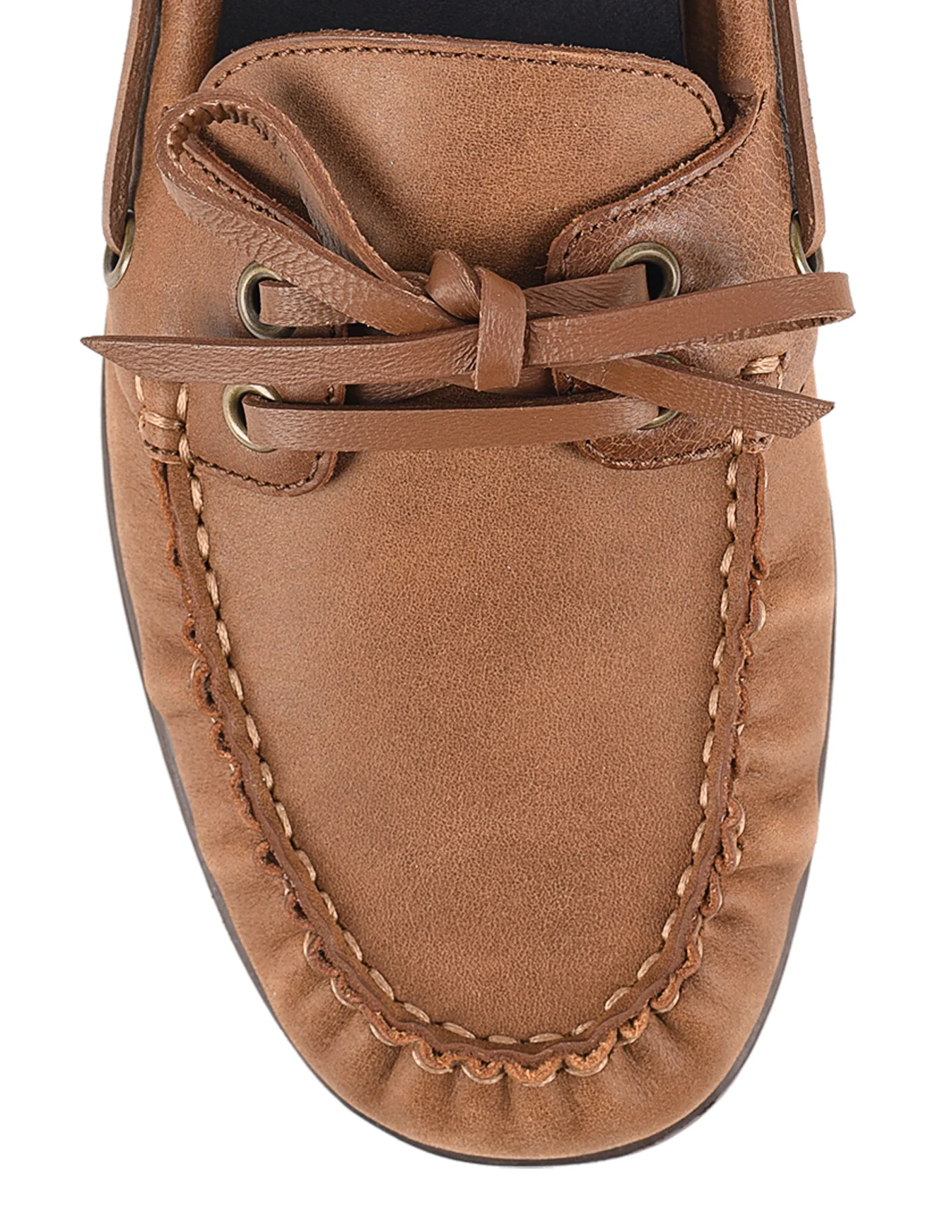 Paloma Boat Shoes - Tan Oiled Leather - Image 5