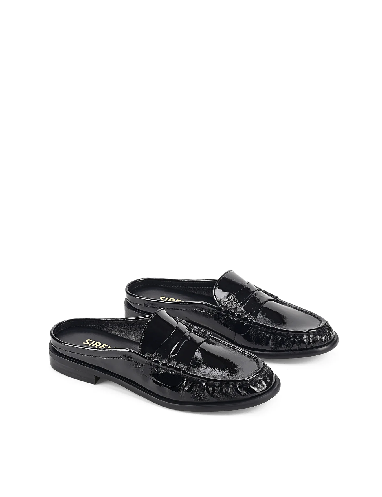 Parker Loafer Mules - Black Crinkle Patent Leather - Image 3