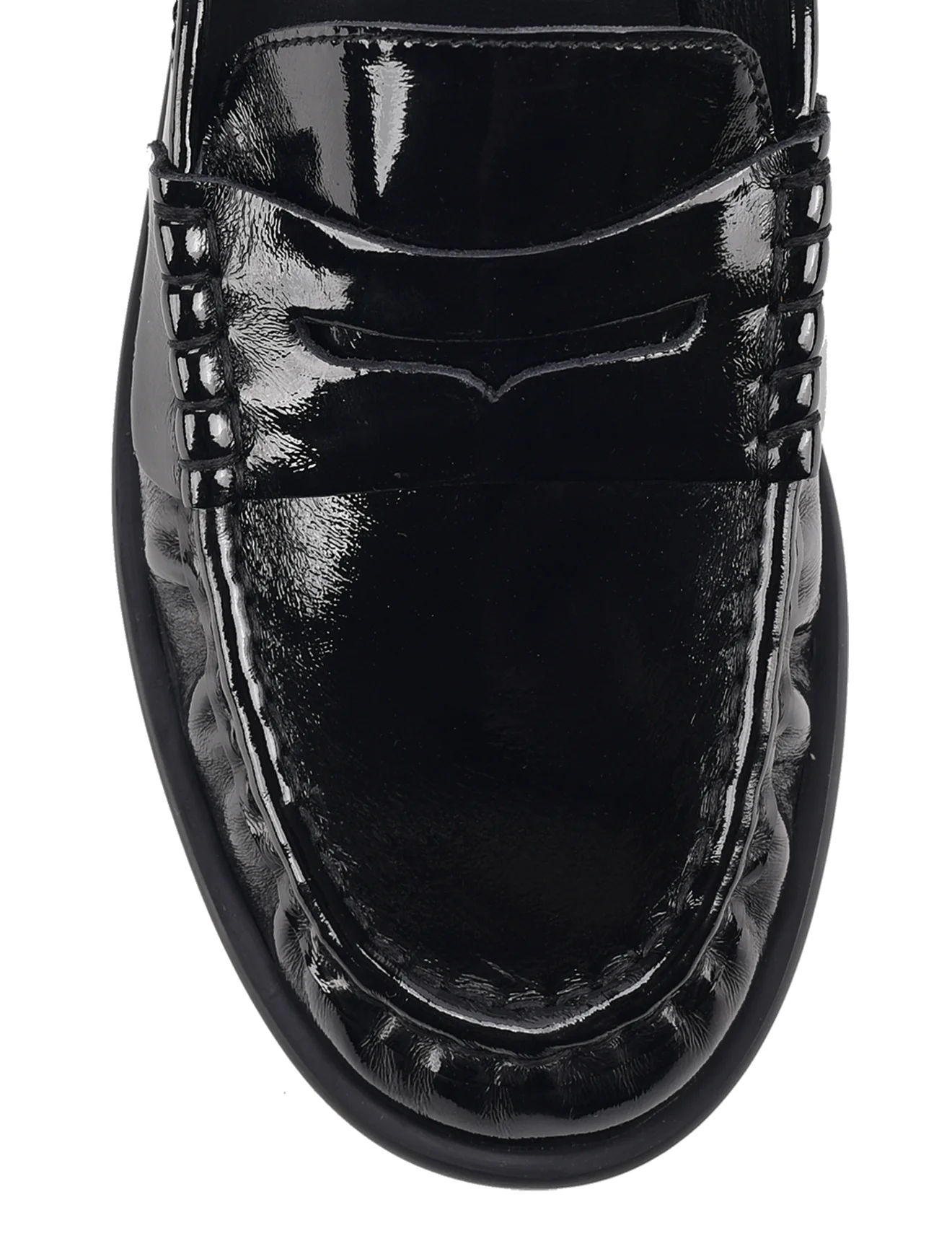 Parker Loafer Mules - Black Crinkle Patent Leather - Image 5