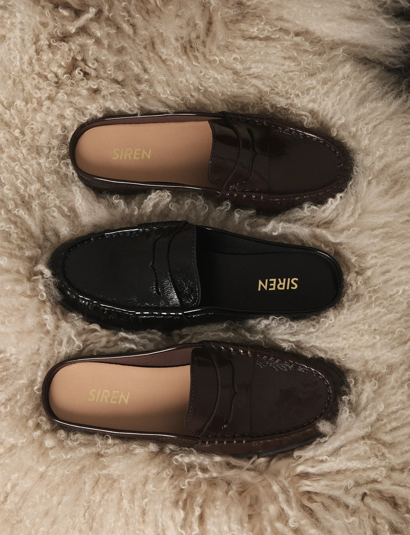 Parker Loafer Mules - Black Crinkle Patent Leather - Image 7