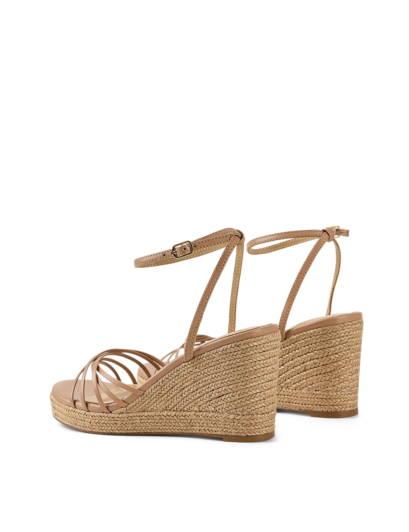 Reagan Rope Wedges - Almond Tan Leather - Image 3