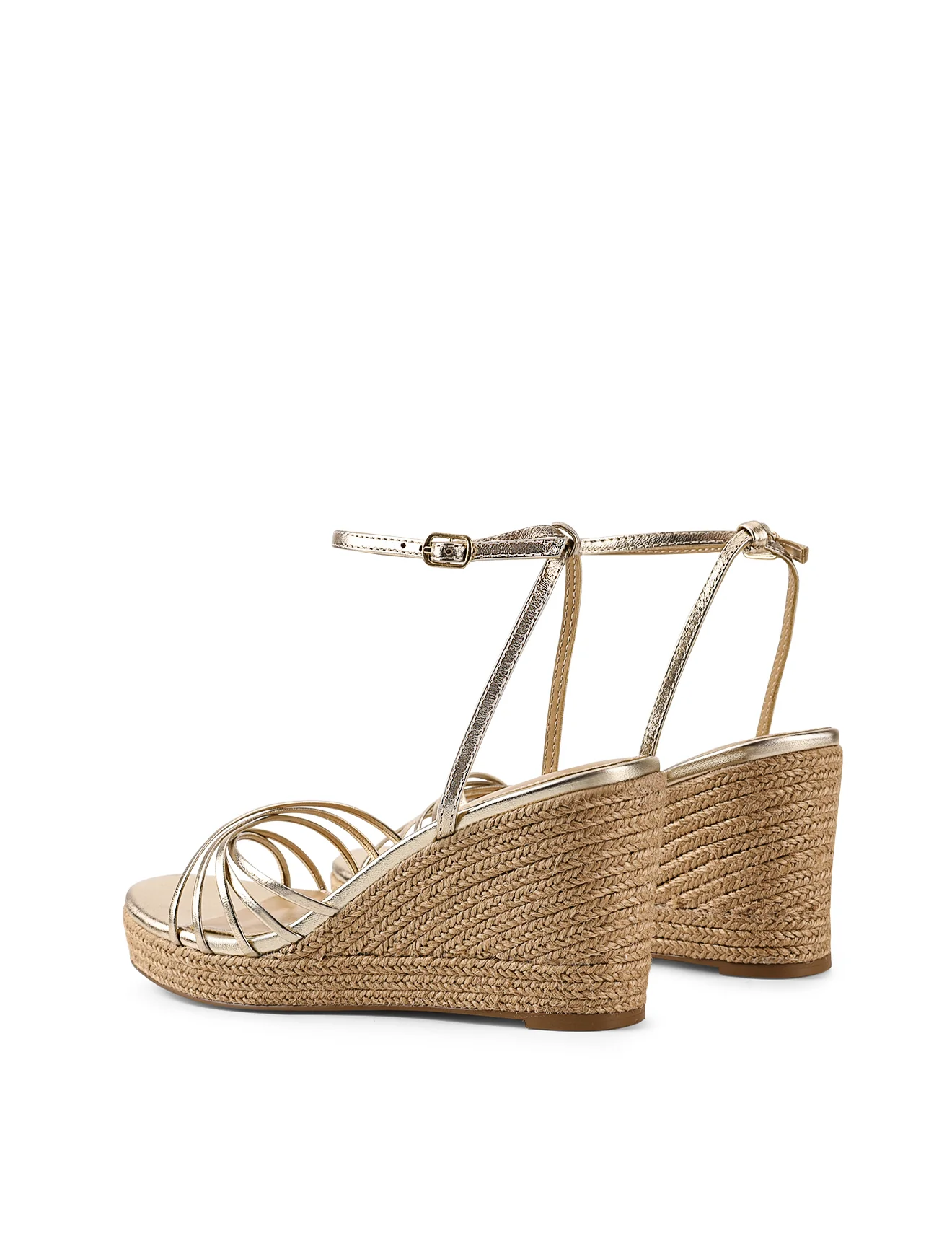 Reagan Rope Wedges - Gold Metallic Leather - Image 5