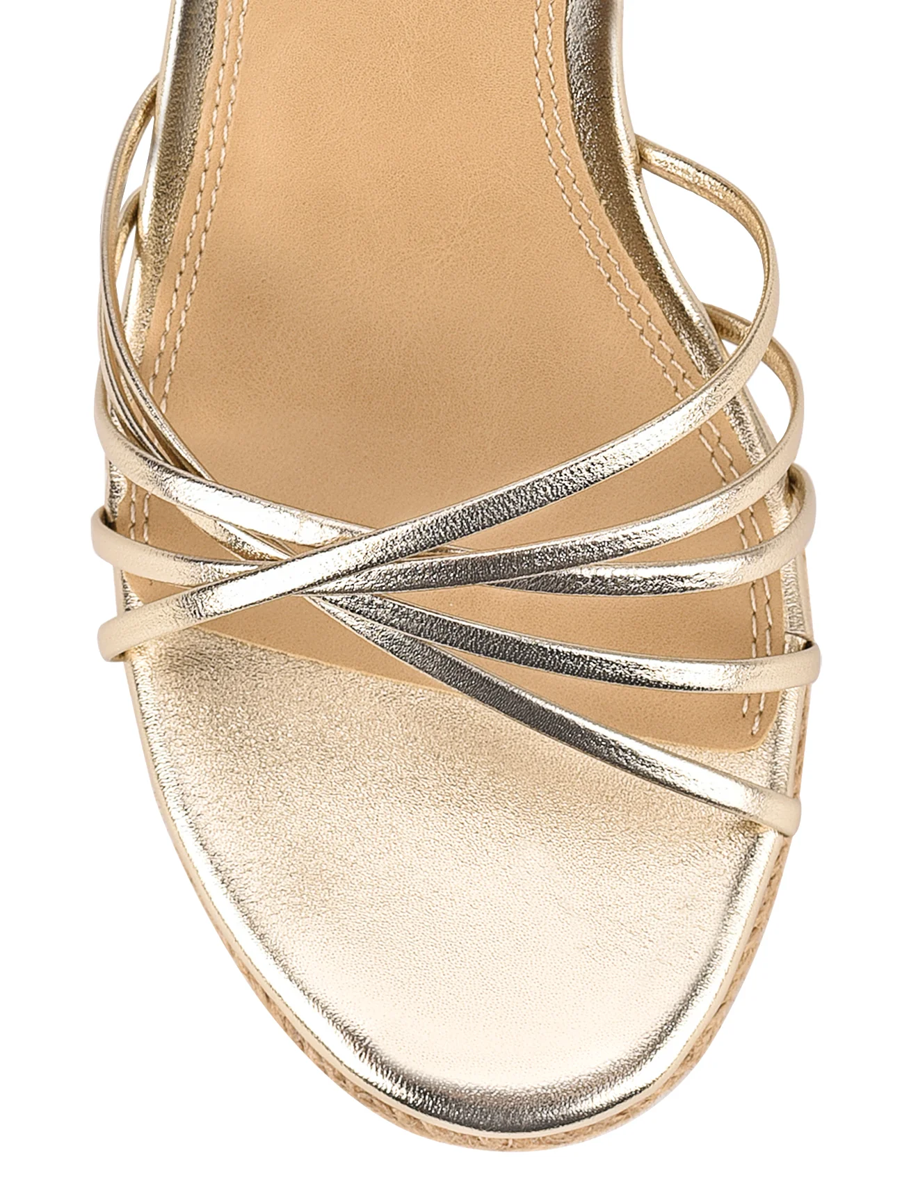 Reagan Rope Wedges - Gold Metallic Leather - Image 6