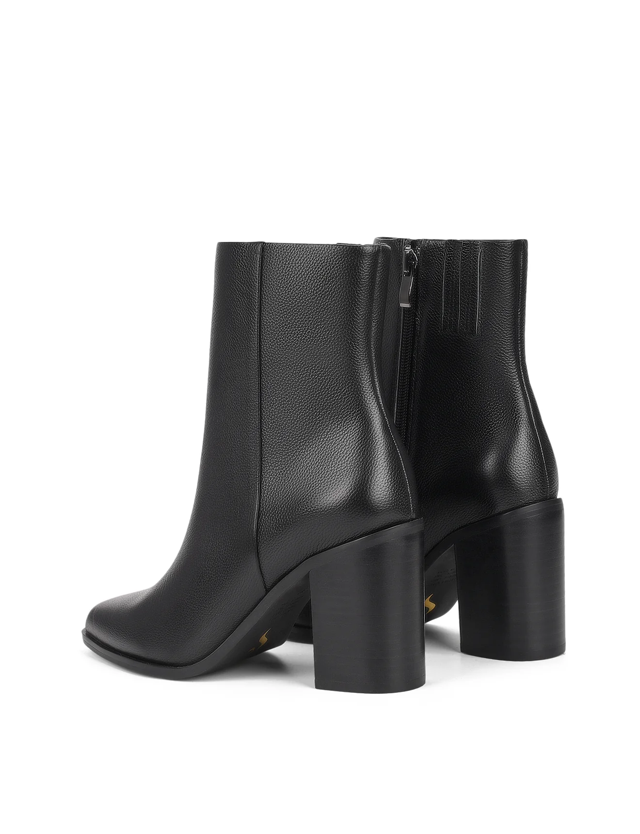 Ricci Ankle Boots - Black Pebble Leather - Image 3