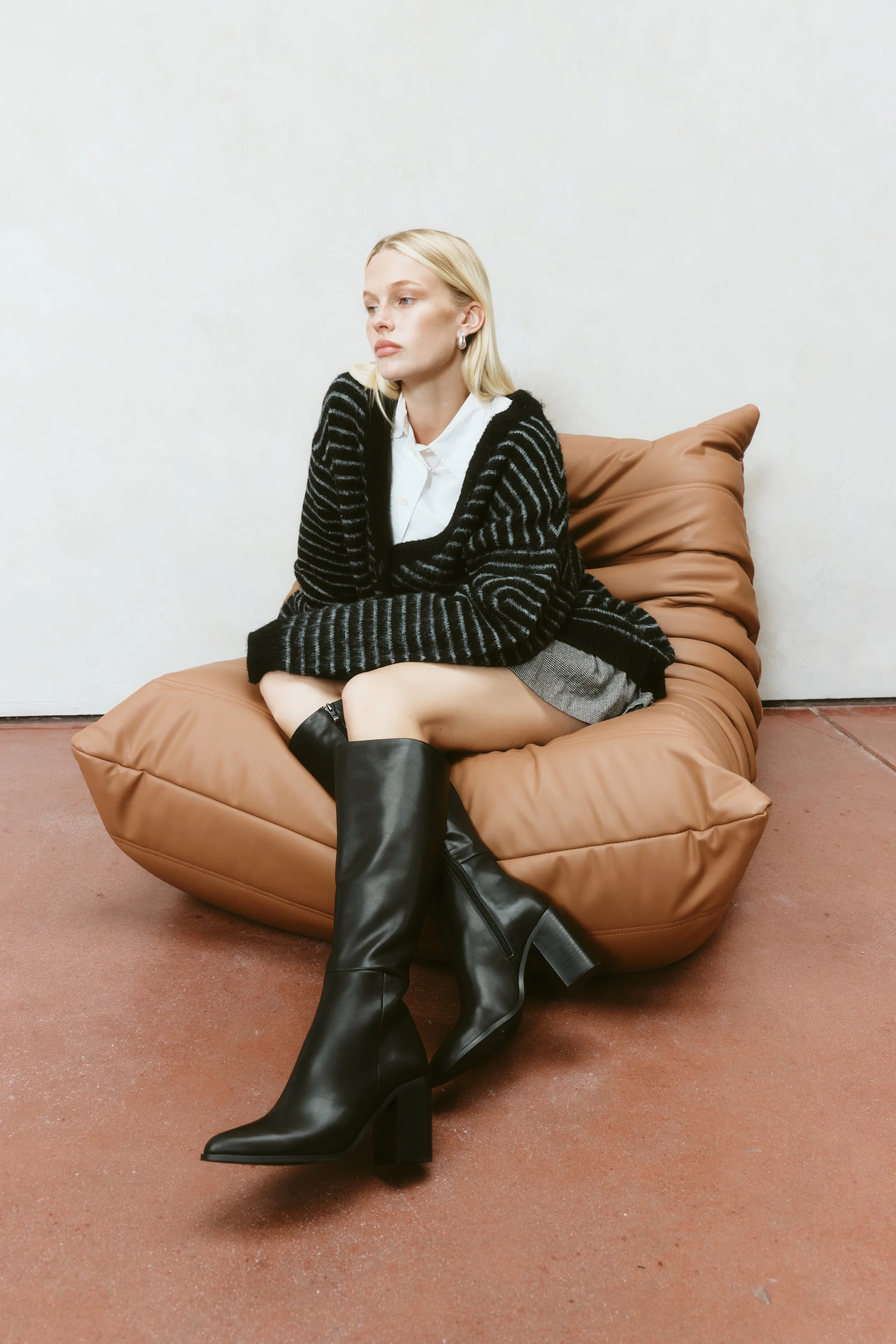 Ridley Long Boots - Black Leather - Image 8