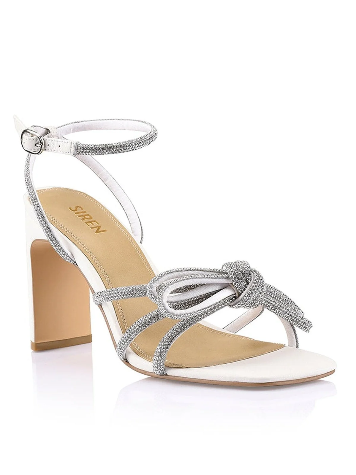 Kammie Heeled Sandals - Chalk Leather - Image 3