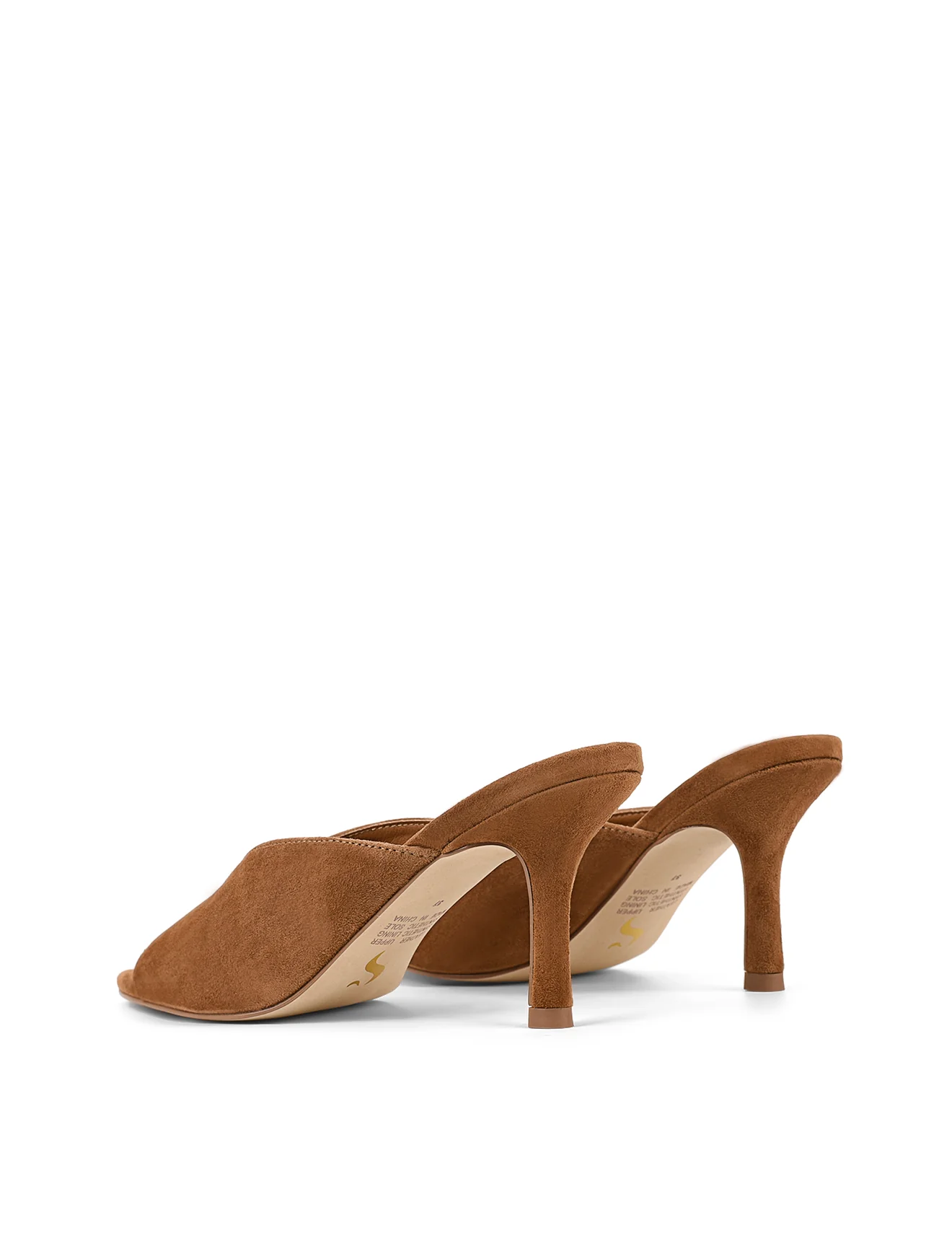 Mabel Point Toe Mules - Tobacco Suede - Image 3