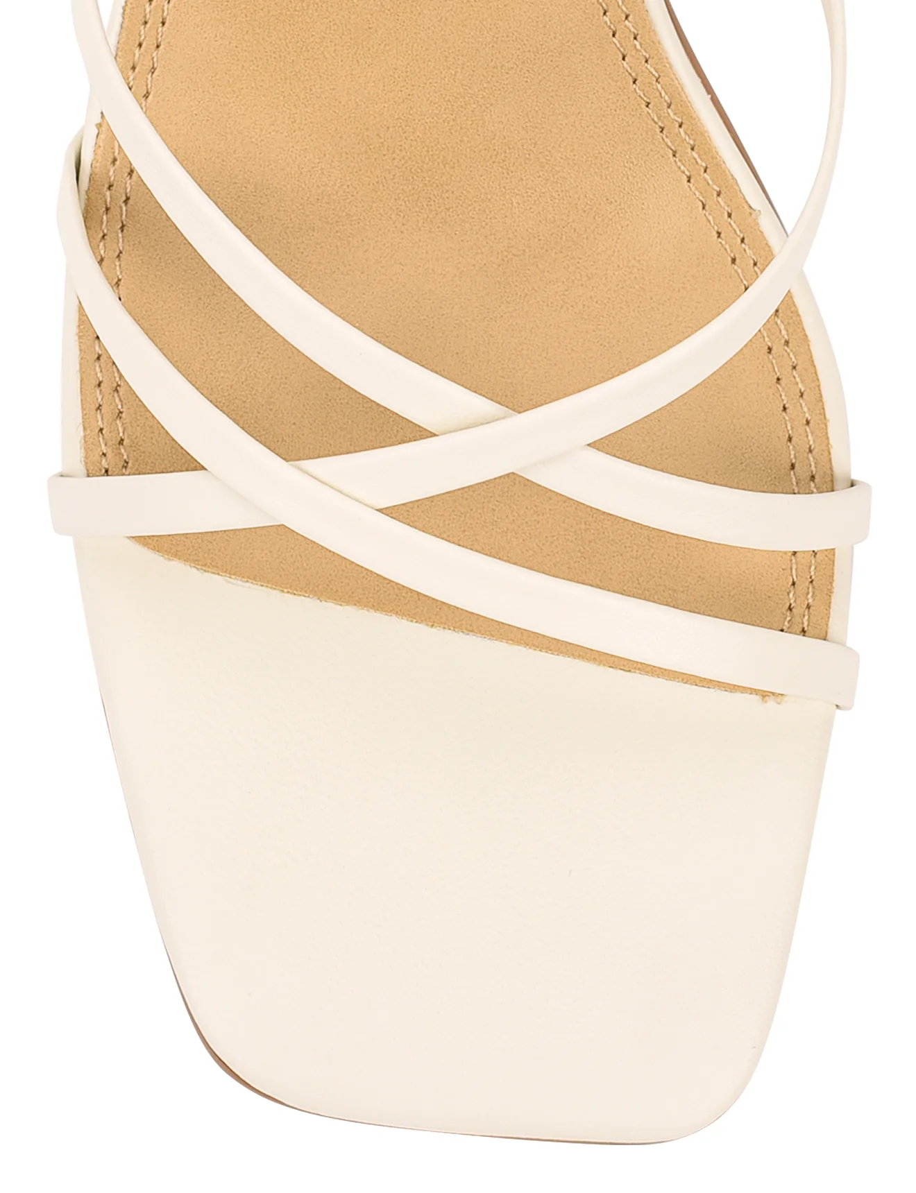 Straus Block Heel Sandals - Chalk Leather - Image 3