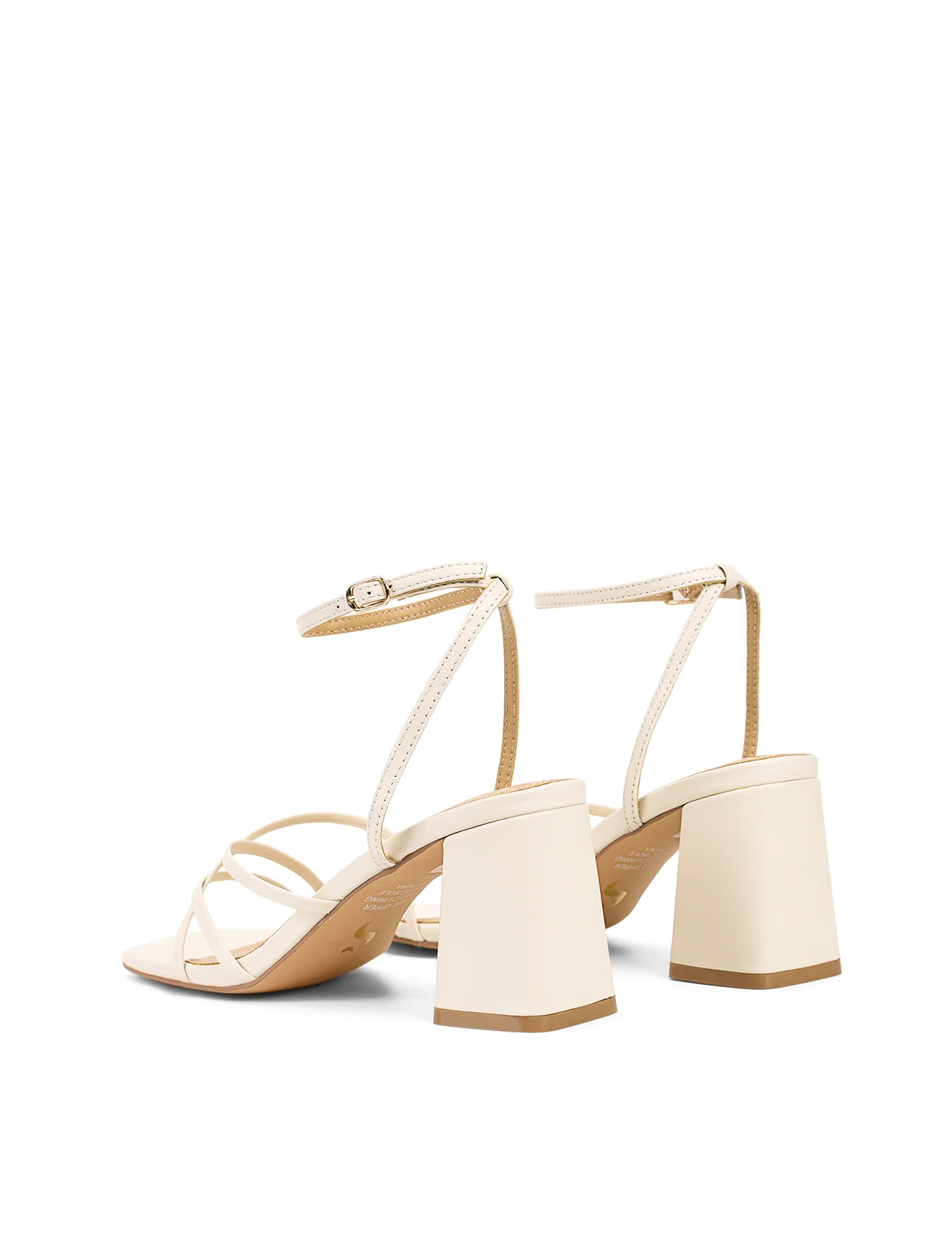 Straus Block Heel Sandals - Chalk Leather - Image 4