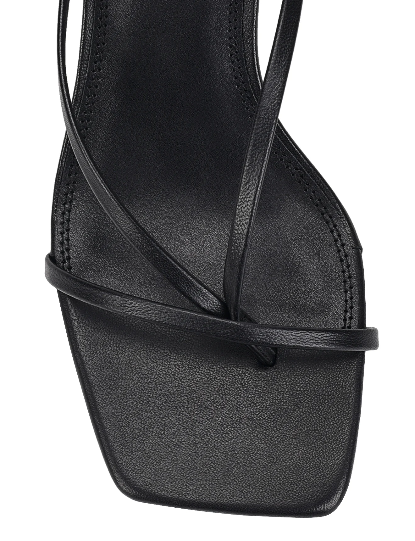 Sabrina Strappy Heels - Black Leather - Image 4