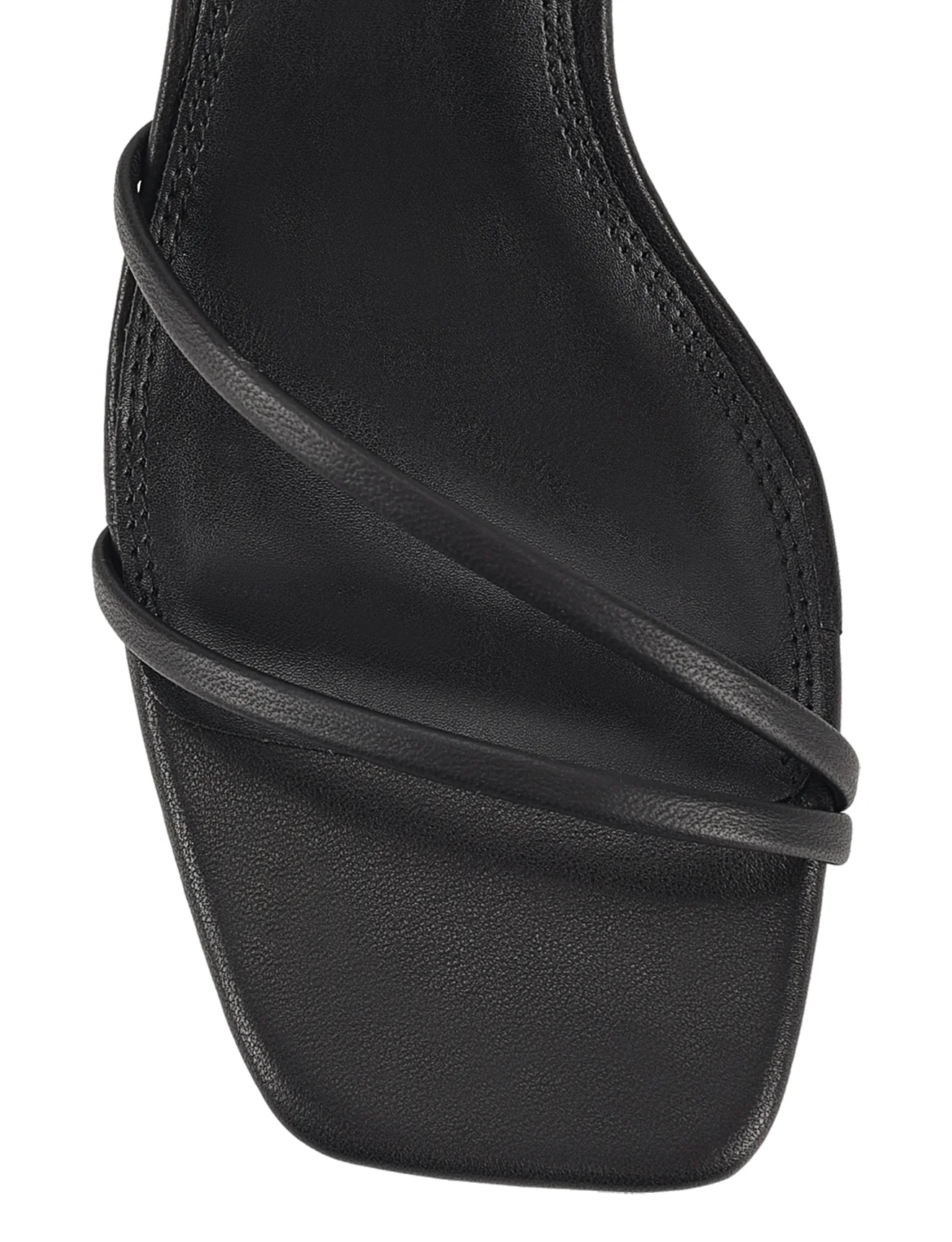Saffron Strappy Heels - Black Leather - Image 5